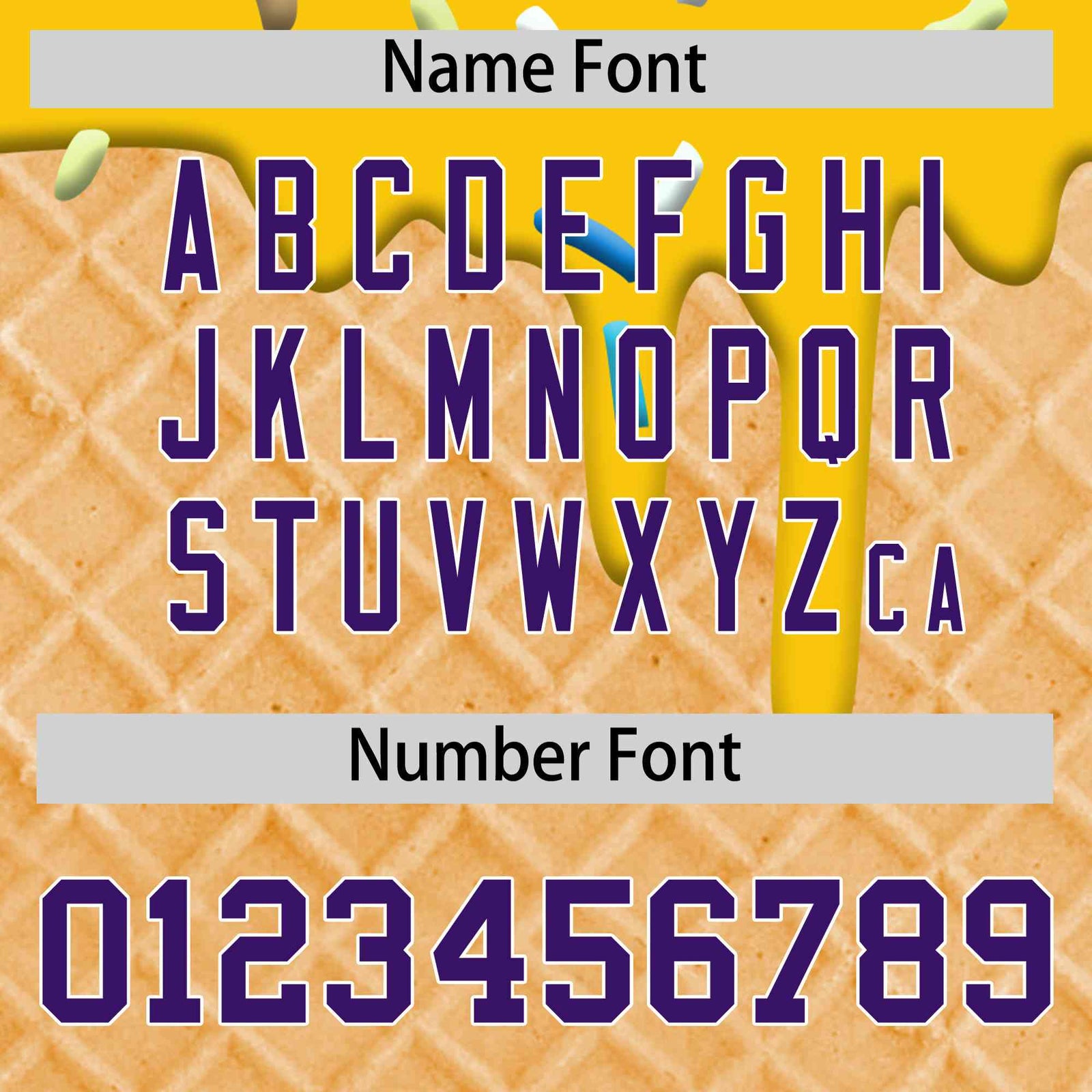 Custom Gold Ice Cream Cone Graffiti Pattern Full-Snap Varsity Letterman Jackets| KXKSHOP