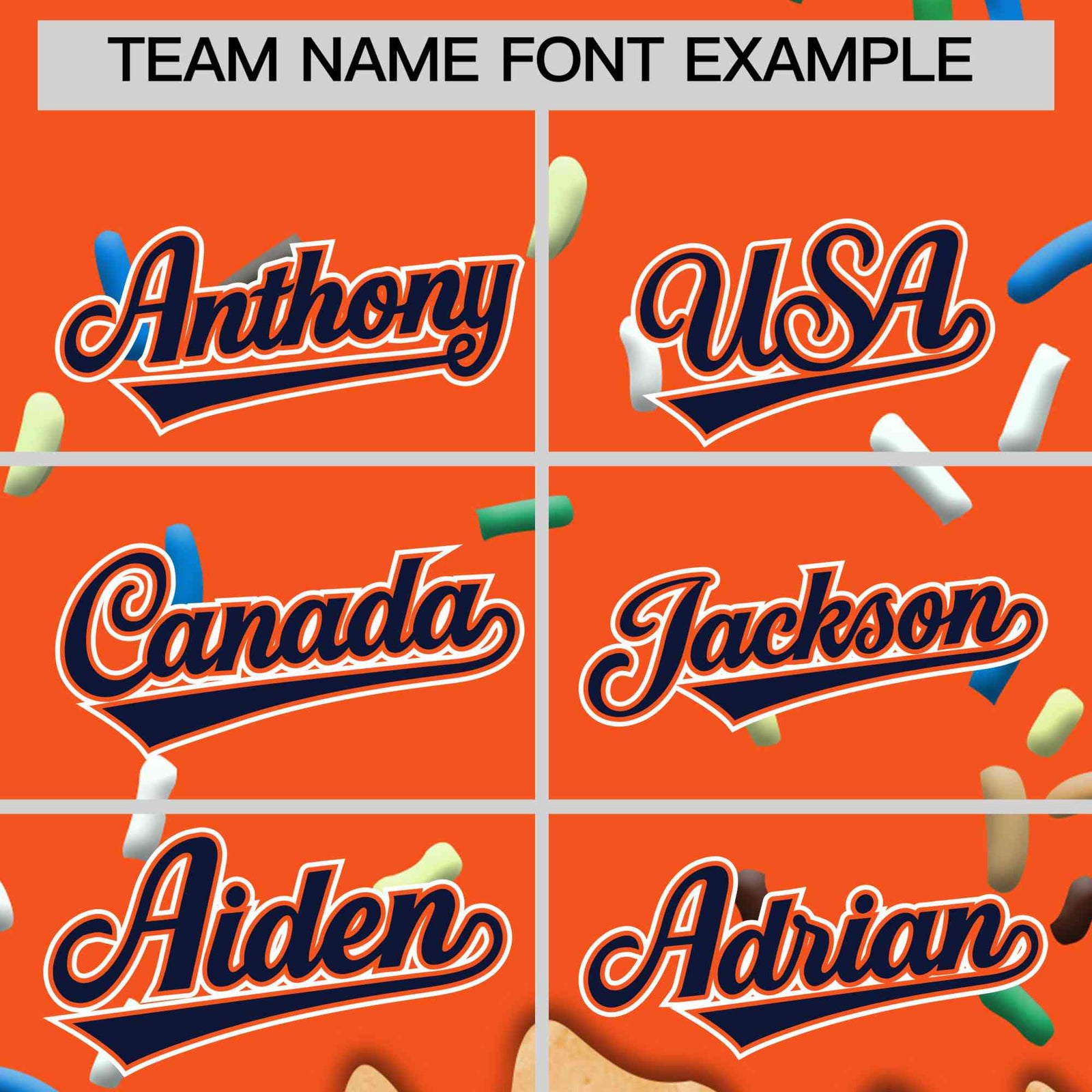 Custom Orange Ice Cream Cone Graffiti Pattern Full-Snap Varsity Letterman Jackets| KXKSHOP