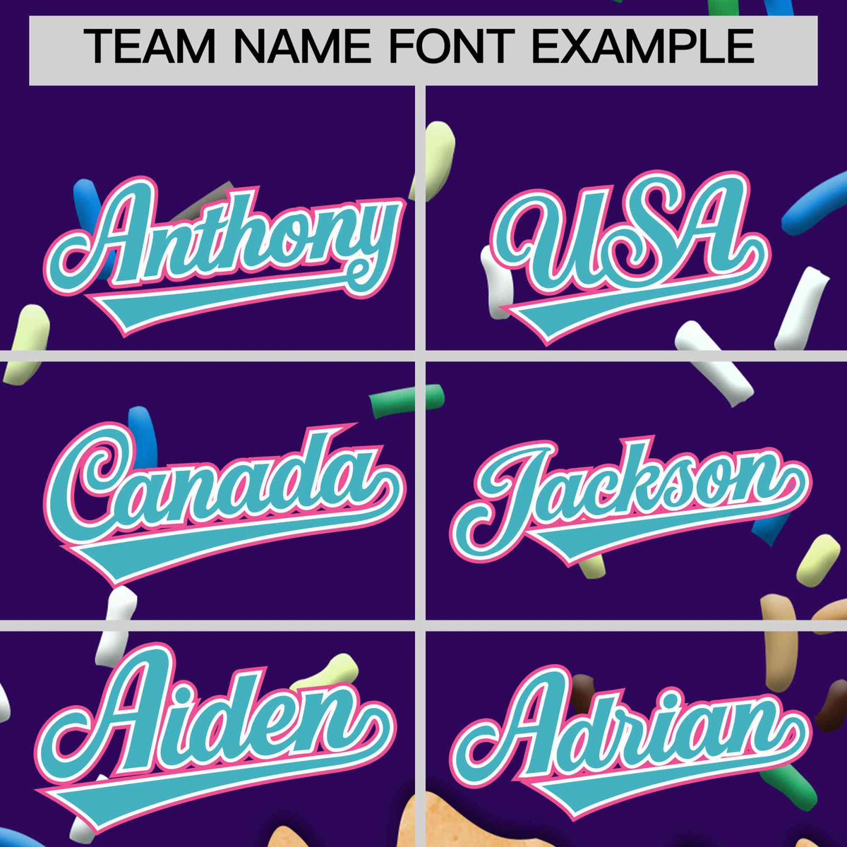 Custom Purple Ice Cream Cone Graffiti Pattern Full-Snap Varsity Letterman Jackets| KXKSHOP