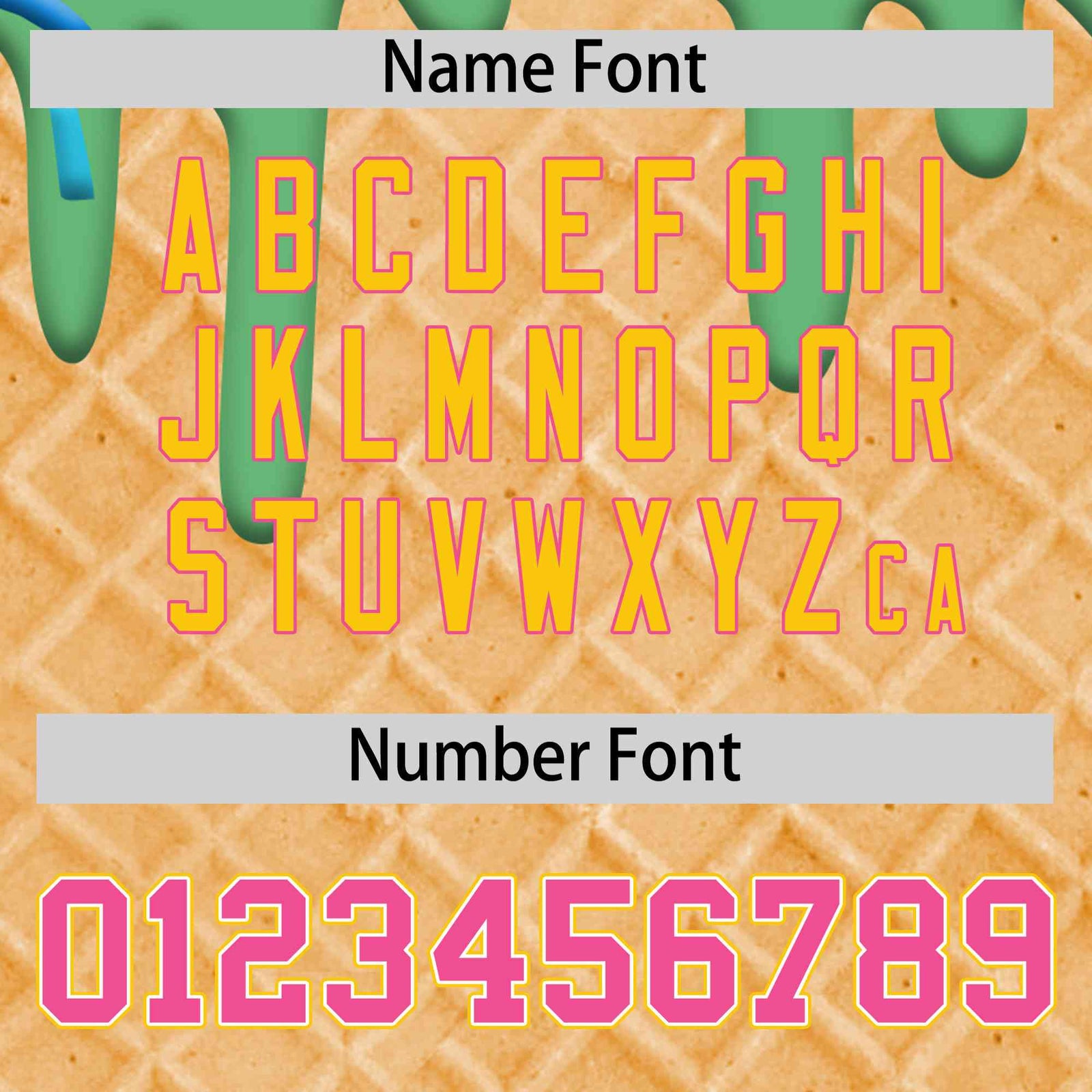 Custom Neon Green Ice Cream Cone Graffiti Pattern Full-Snap Varsity Letterman Jackets| KXKSHOP