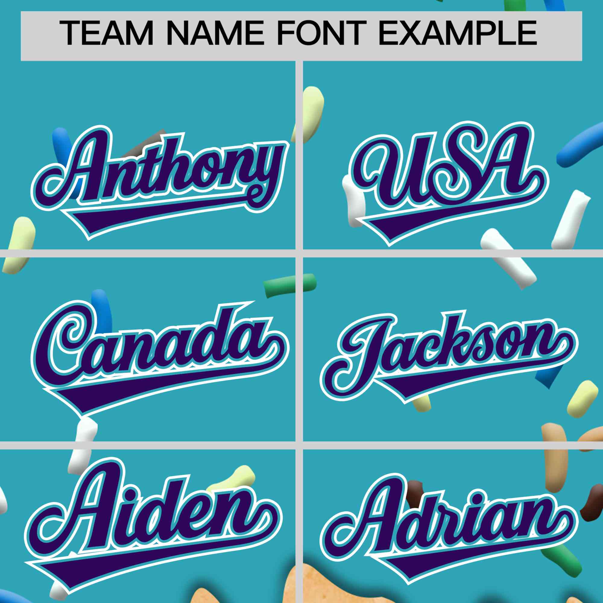 Custom Sky Blue Ice Cream Cone Graffiti Pattern Full-Snap Varsity Letterman Jackets| KXKSHOP