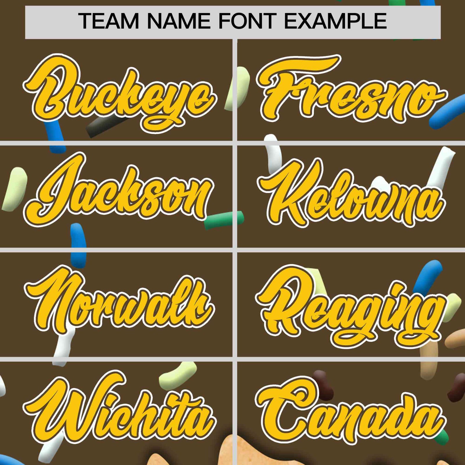 Custom Light Brown Ice Cream Cone Graffiti Pattern Full-Snap Varsity Letterman Jackets