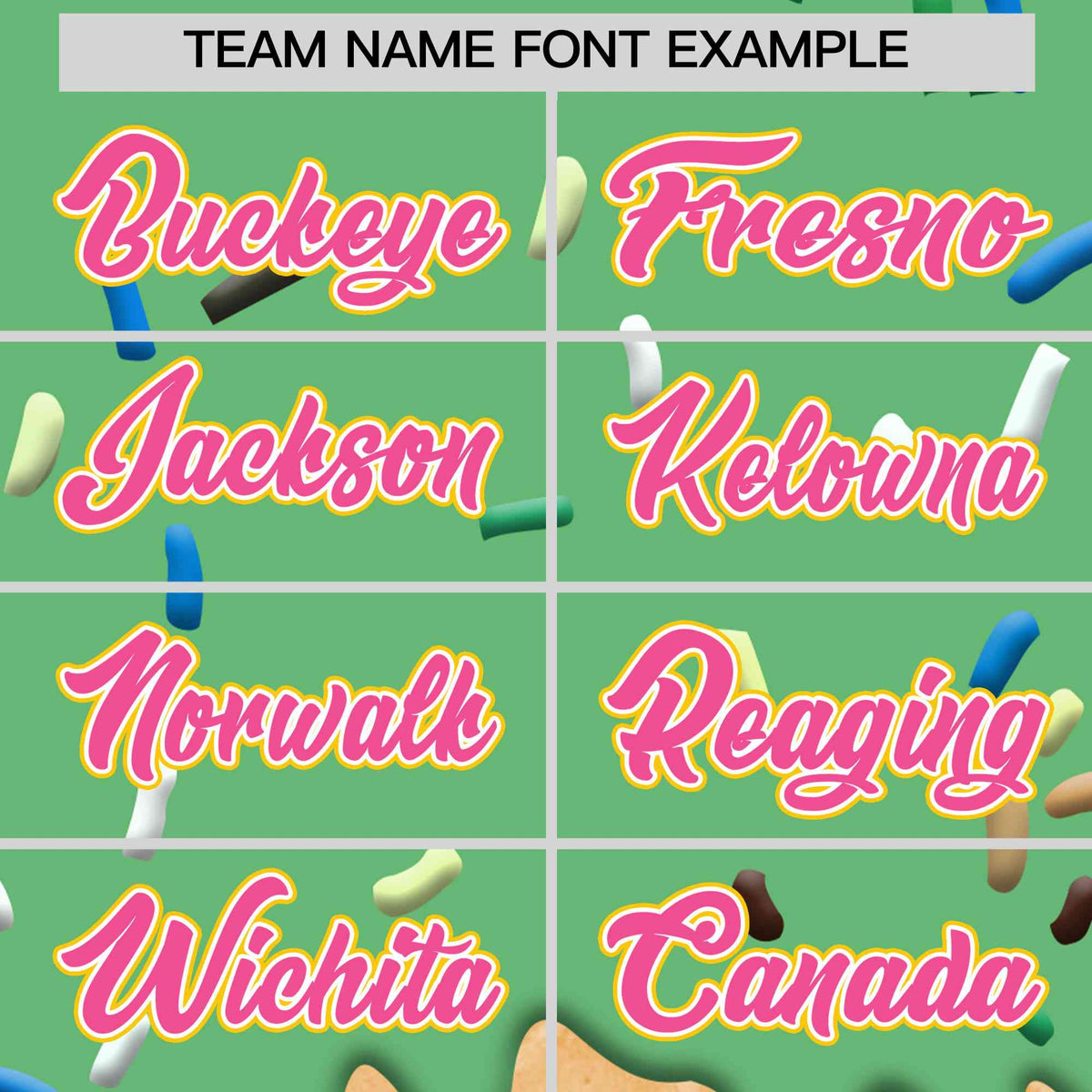 Custom Neon Green Ice Cream Cone Graffiti Pattern Full-Snap Varsity Letterman Jackets