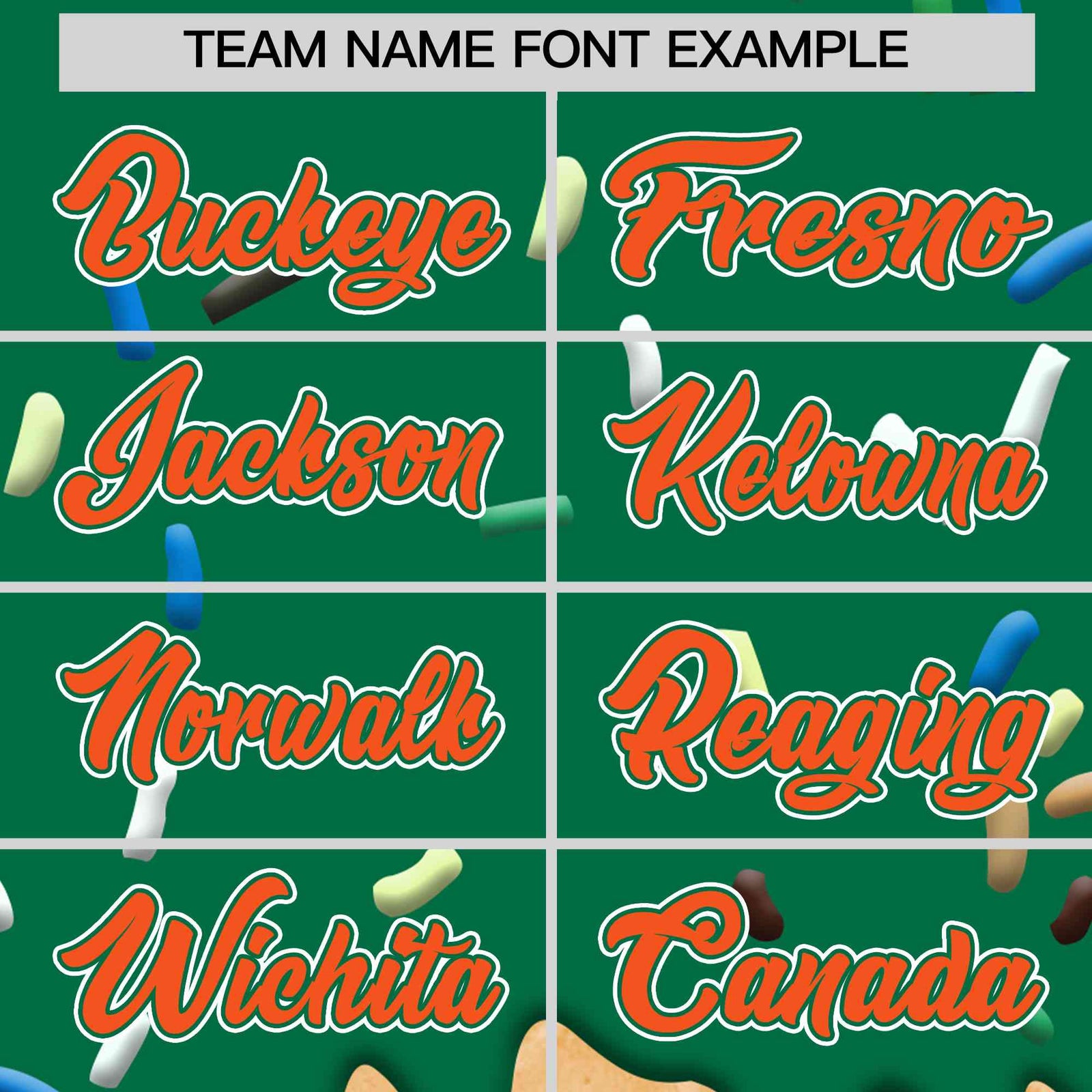 Custom Kelly Green Ice Cream Cone Graffiti Pattern Full-Snap Varsity Letterman Jackets