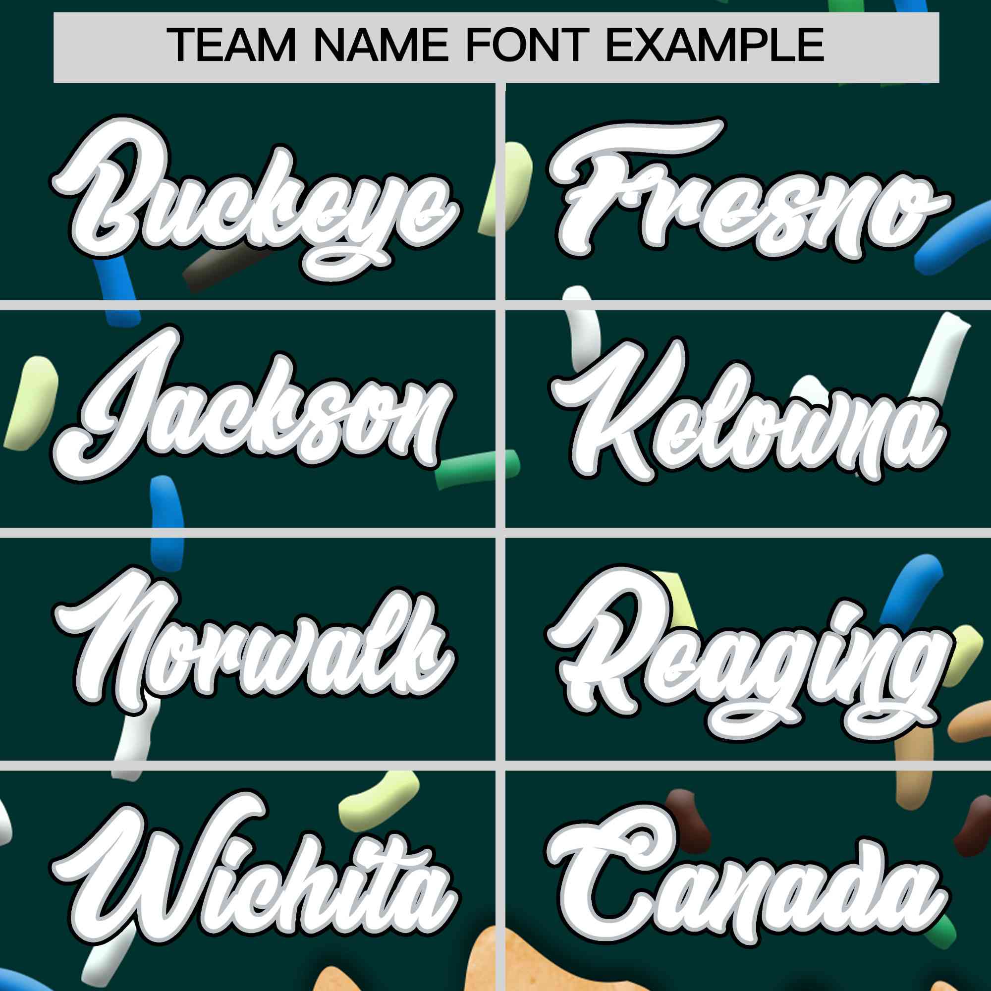 Custom Midnight Green Ice Cream Cone Graffiti Pattern Full-Snap Varsity Letterman Jackets