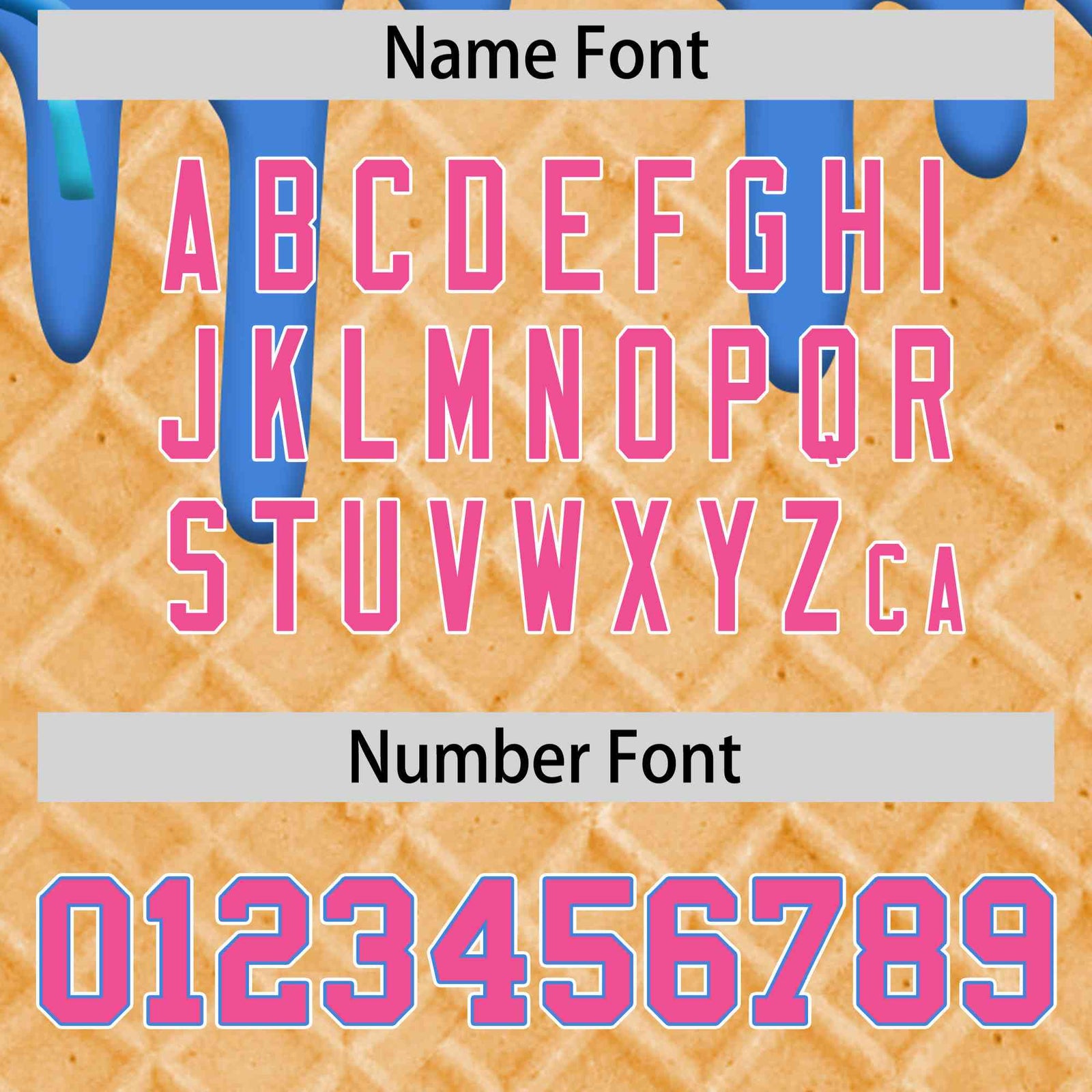 Custom Powder Blue Ice Cream Cone Graffiti Pattern Full-Snap Varsity Letterman Jackets