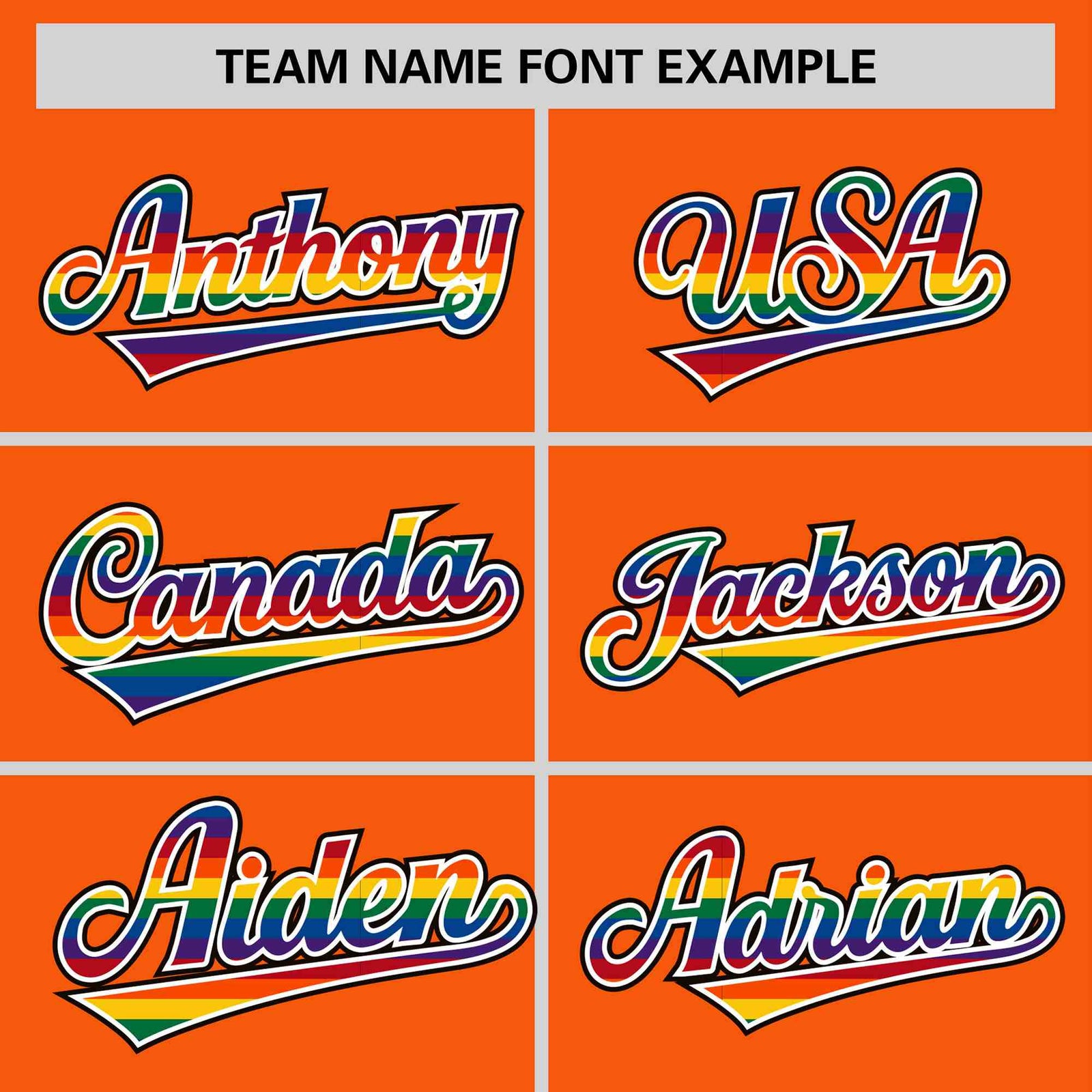 Custom Orange LGBT Rainbow For Pride Month Classic Style Letterman Baseball Jacket