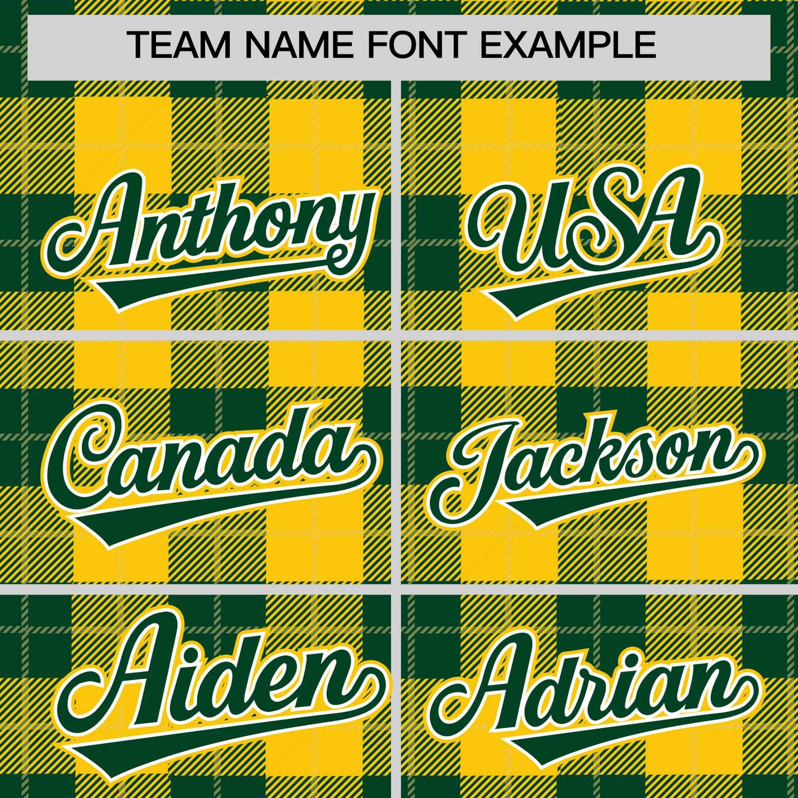 Custom Green Gold Varsity Full-Snap Plaid Pattern Letterman Baseball Jacket