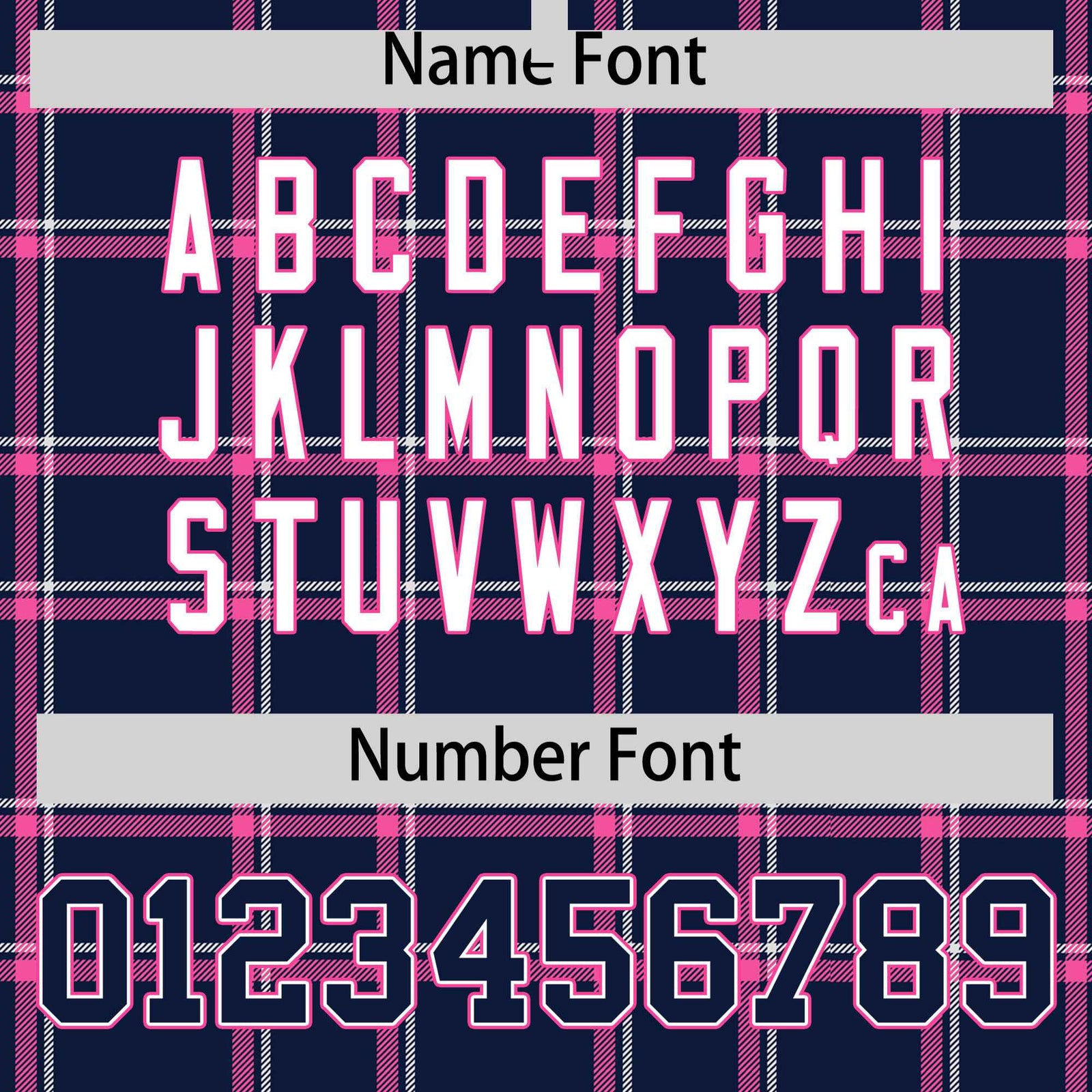 Custom Navy Varsity Full-Snap Plaid Pattern Letterman Baseball Jacket