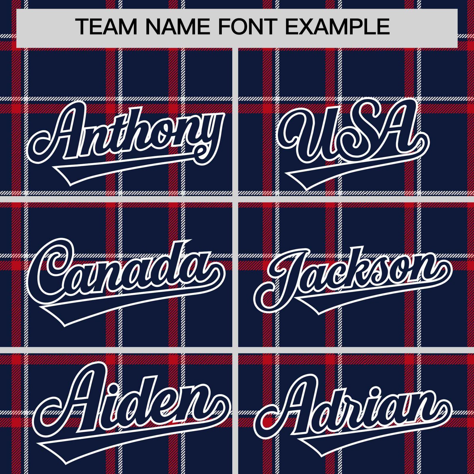 Custom Navy Varsity Full-Snap Plaid Pattern Letterman Baseball Jacket