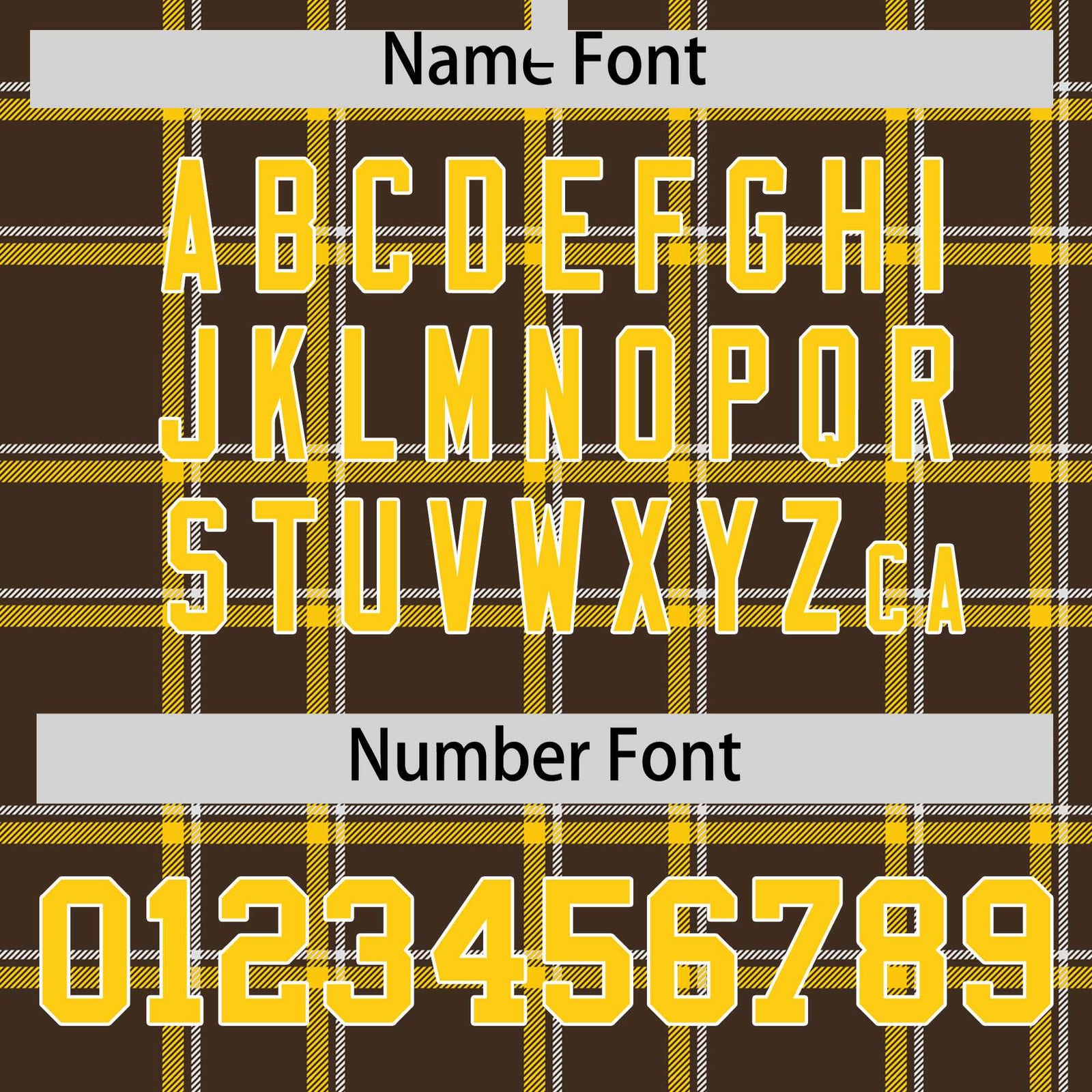 Custom Brown Varsity Full-Snap Plaid Pattern Letterman Baseball Jacket