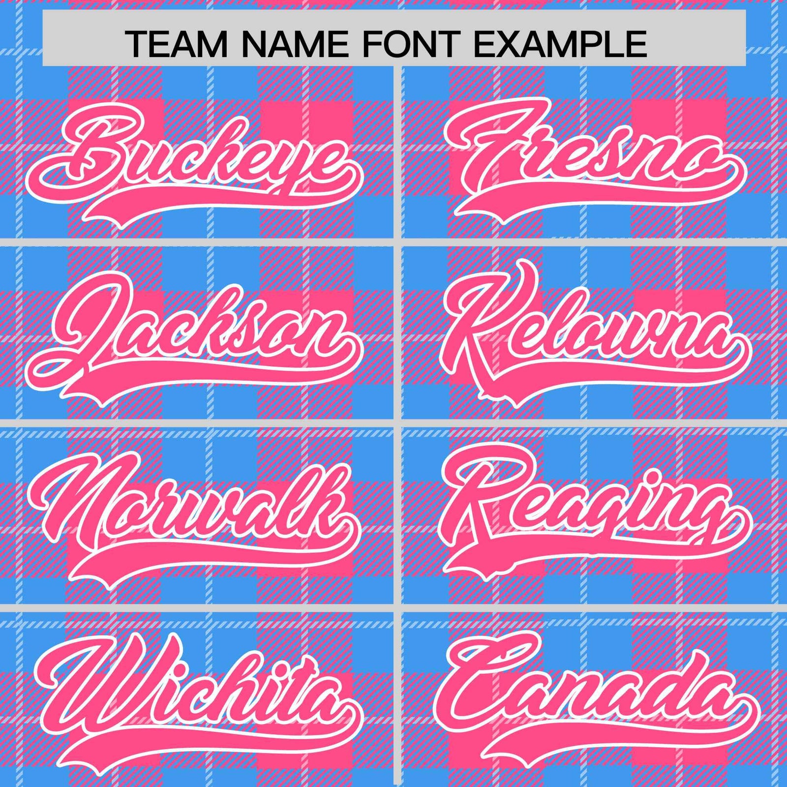 Custom Powder Blue Pink Varsity Full-Snap Plaid Pattern Letterman Baseball Jacket