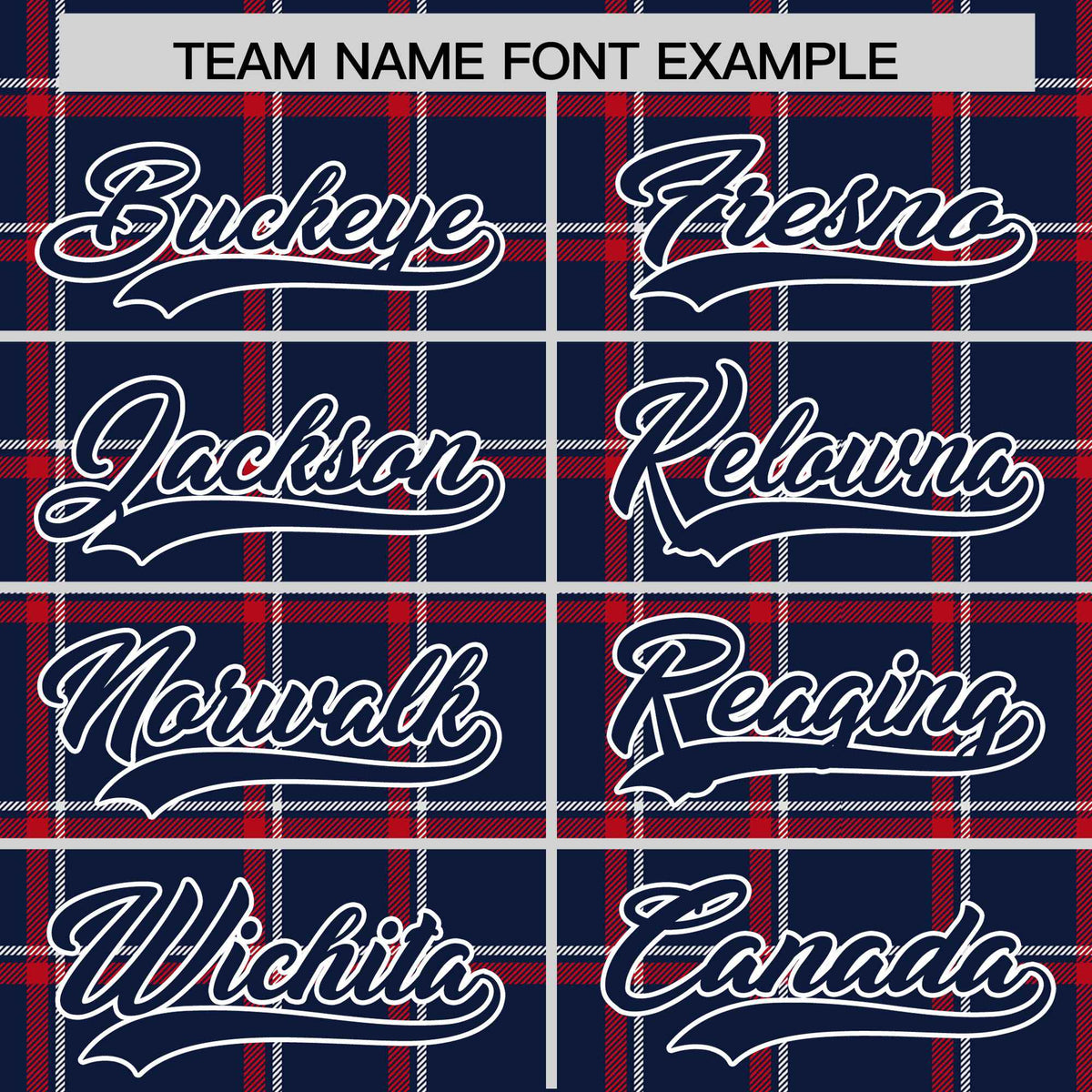 Custom Navy Varsity Full-Snap Plaid Pattern Letterman Baseball Jacket