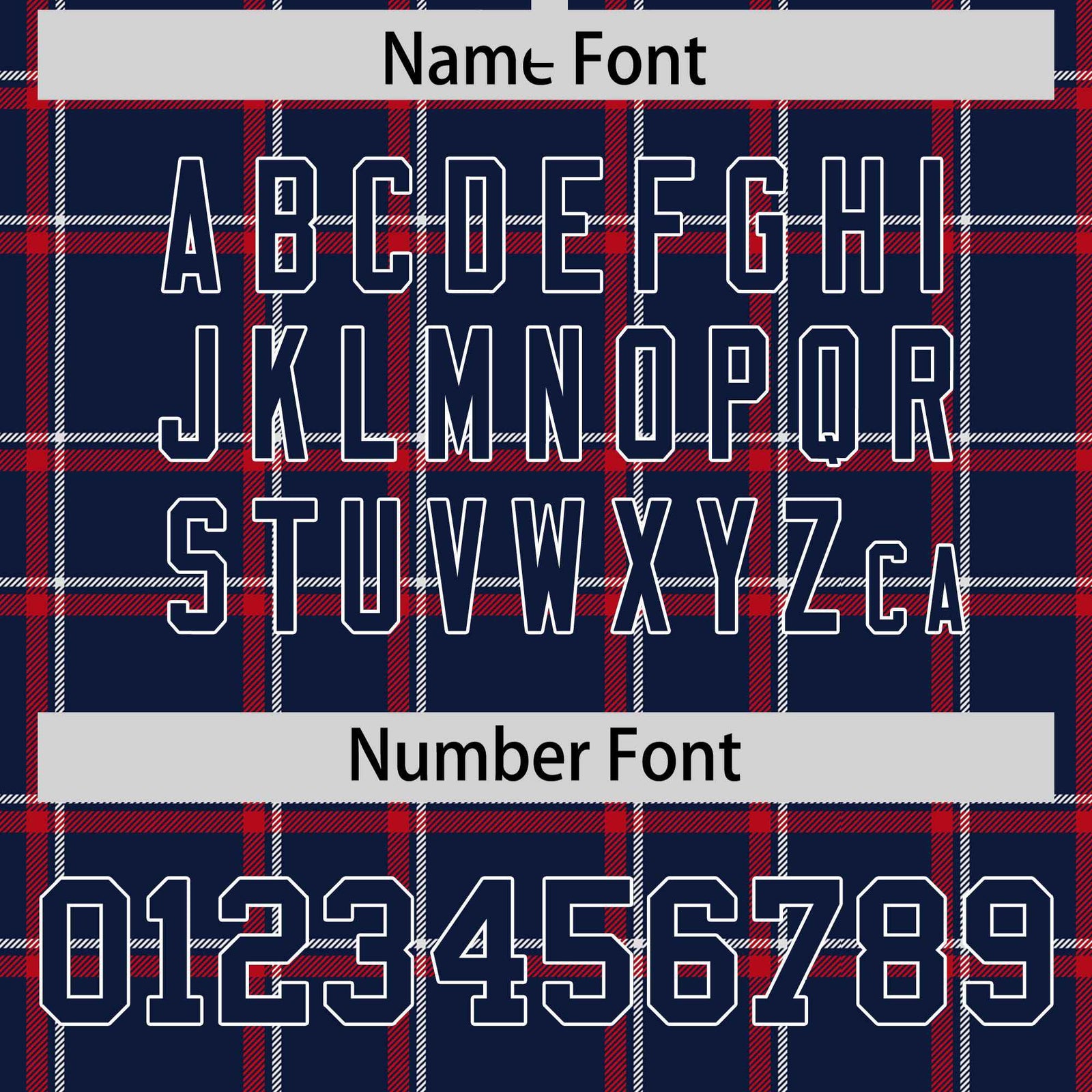 Custom Navy Varsity Full-Snap Plaid Pattern Letterman Baseball Jacket