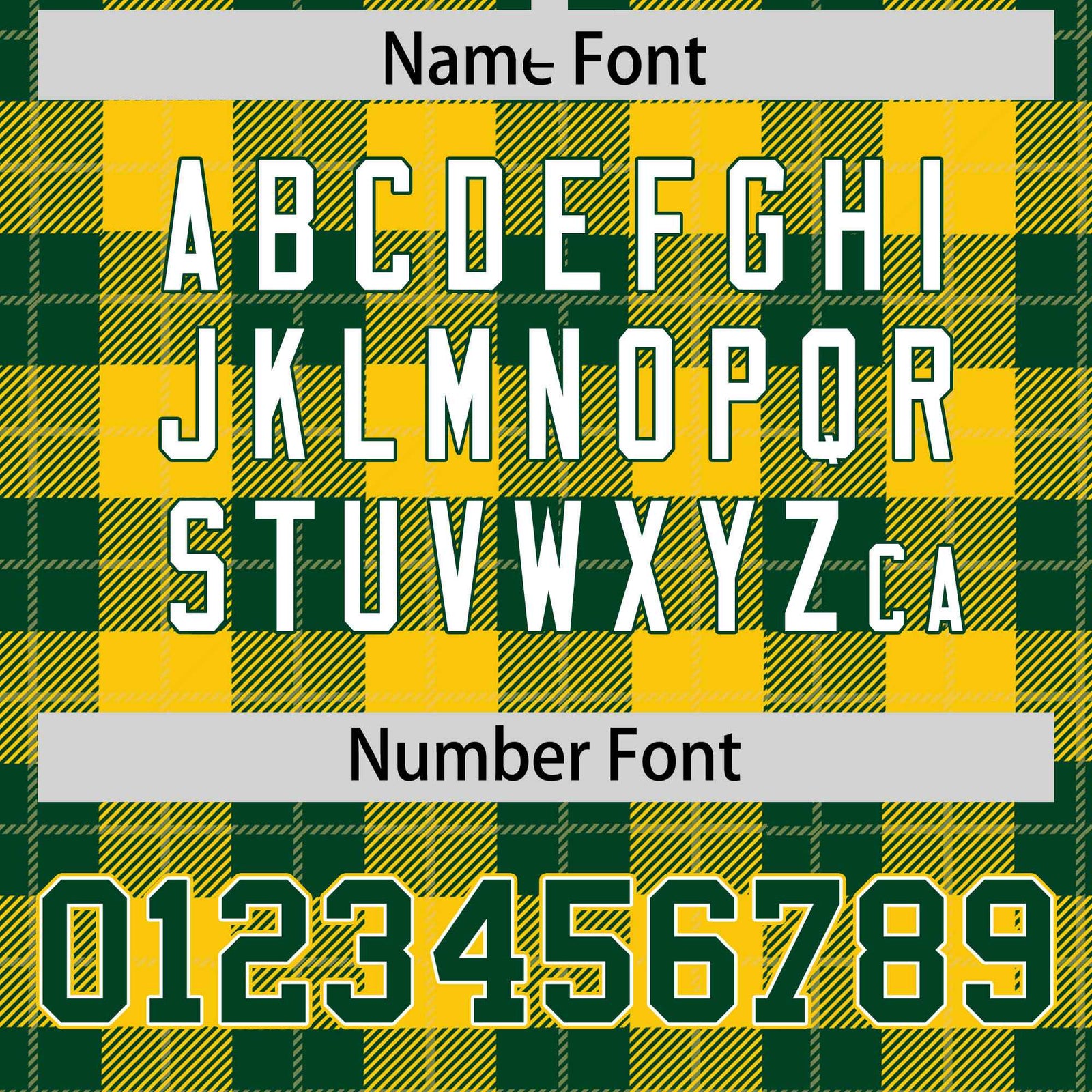 Custom Green Gold Varsity Full-Snap Plaid Pattern Letterman Baseball Jacket