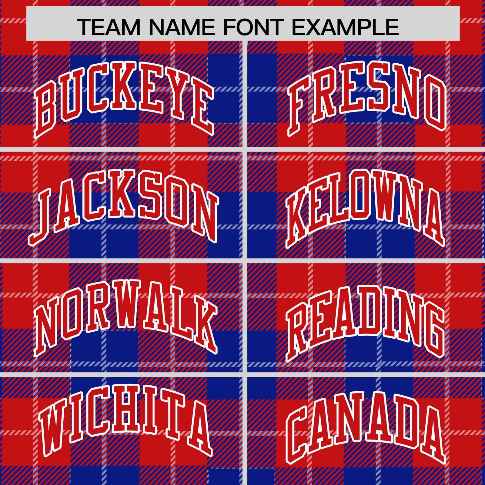 Custom Royal Red-White Varsity Full-Snap Plaid Pattern Letterman Baseball Jacket