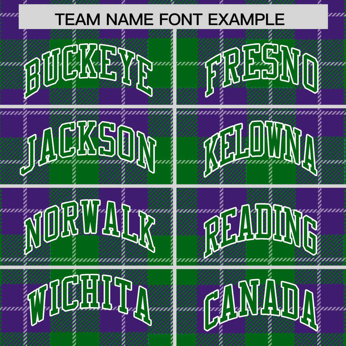 Custom Purple Green-White Varsity Full-Snap Plaid Pattern Letterman Baseball Jacket