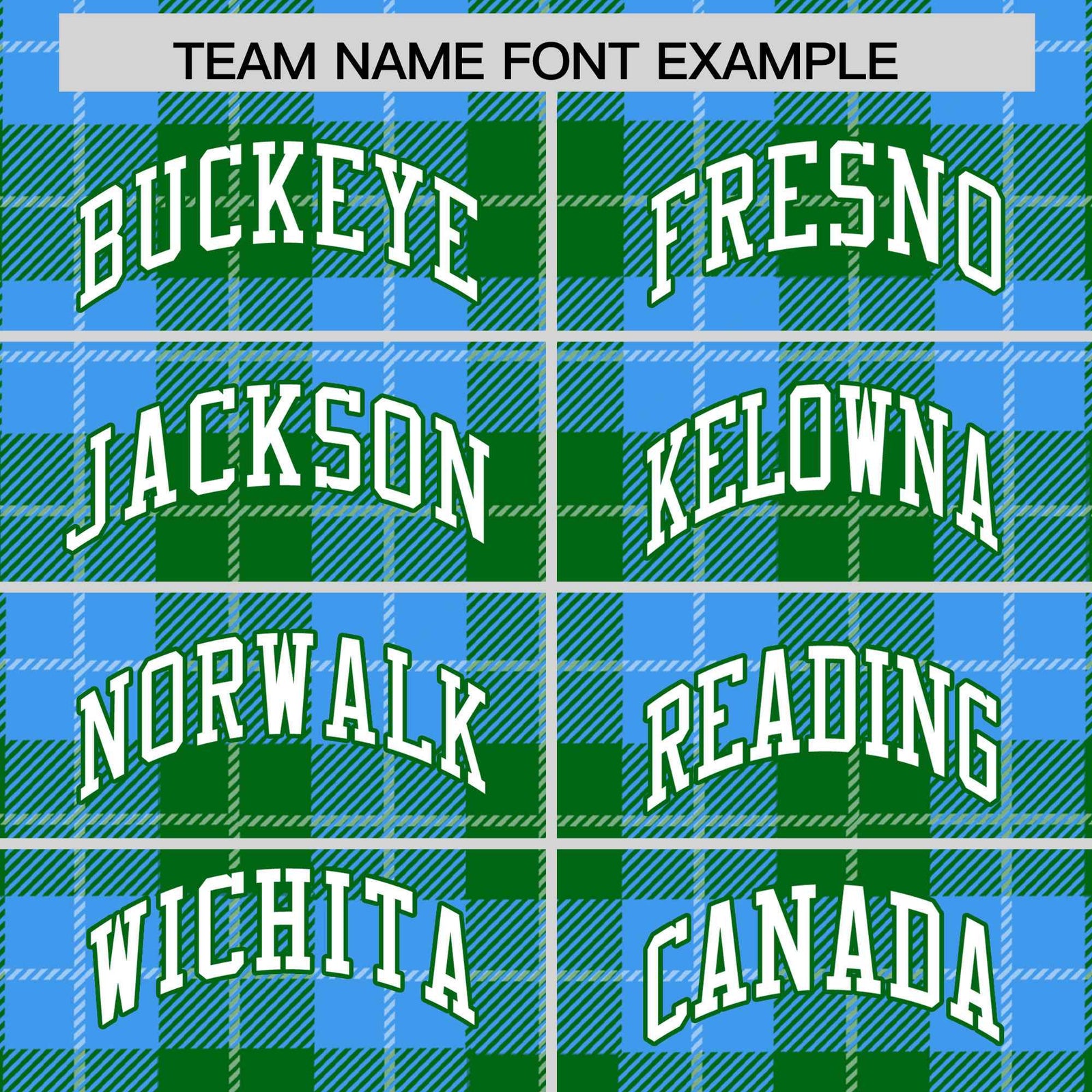 Custom Powder Blue Green-White Varsity Full-Snap Plaid Pattern Letterman Baseball Jacket