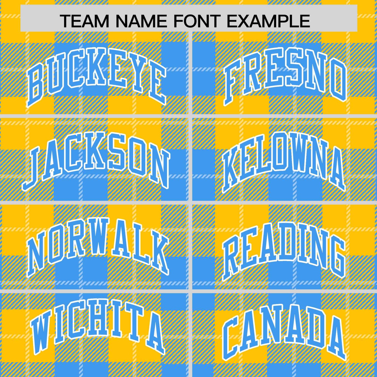 Custom Powder Blue Gold-White Varsity Full-Snap Plaid Pattern Letterman Baseball Jacket