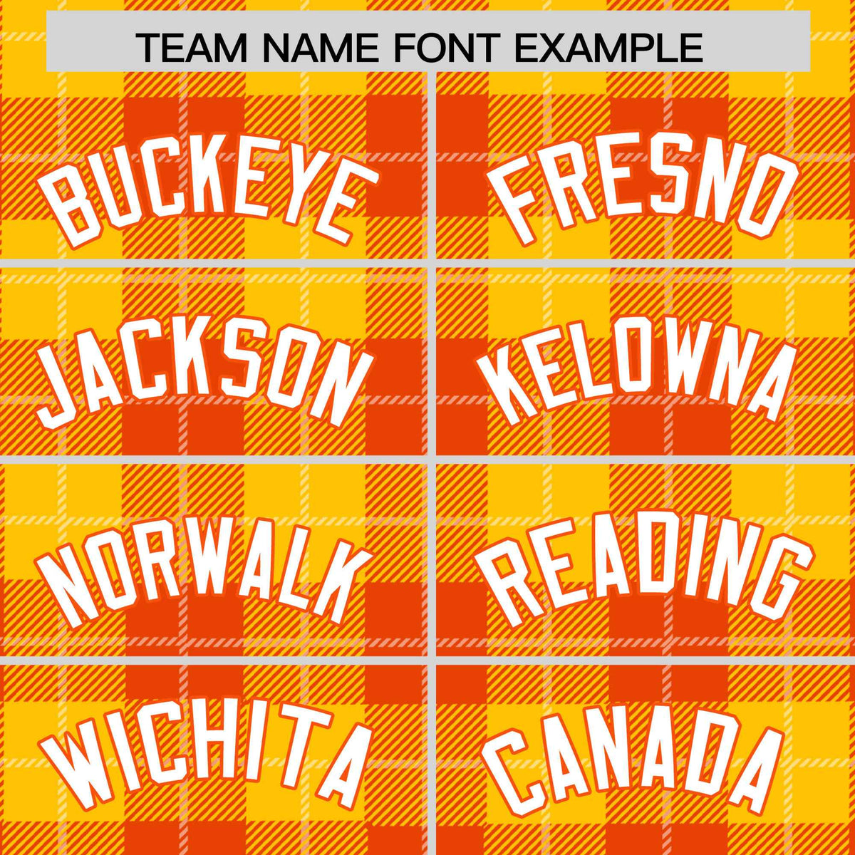 Custom Orange Gold-White Varsity Full-Snap Plaid Pattern Letterman Baseball Jacket