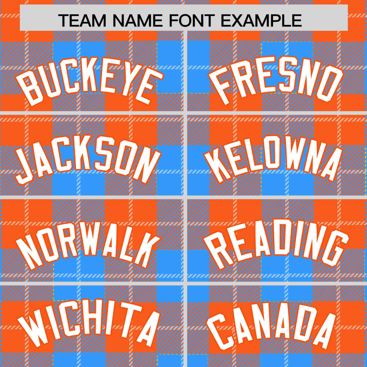 Custom Powder Blue Orange-White Varsity Full-Snap Plaid Pattern Letterman Baseball Jacket