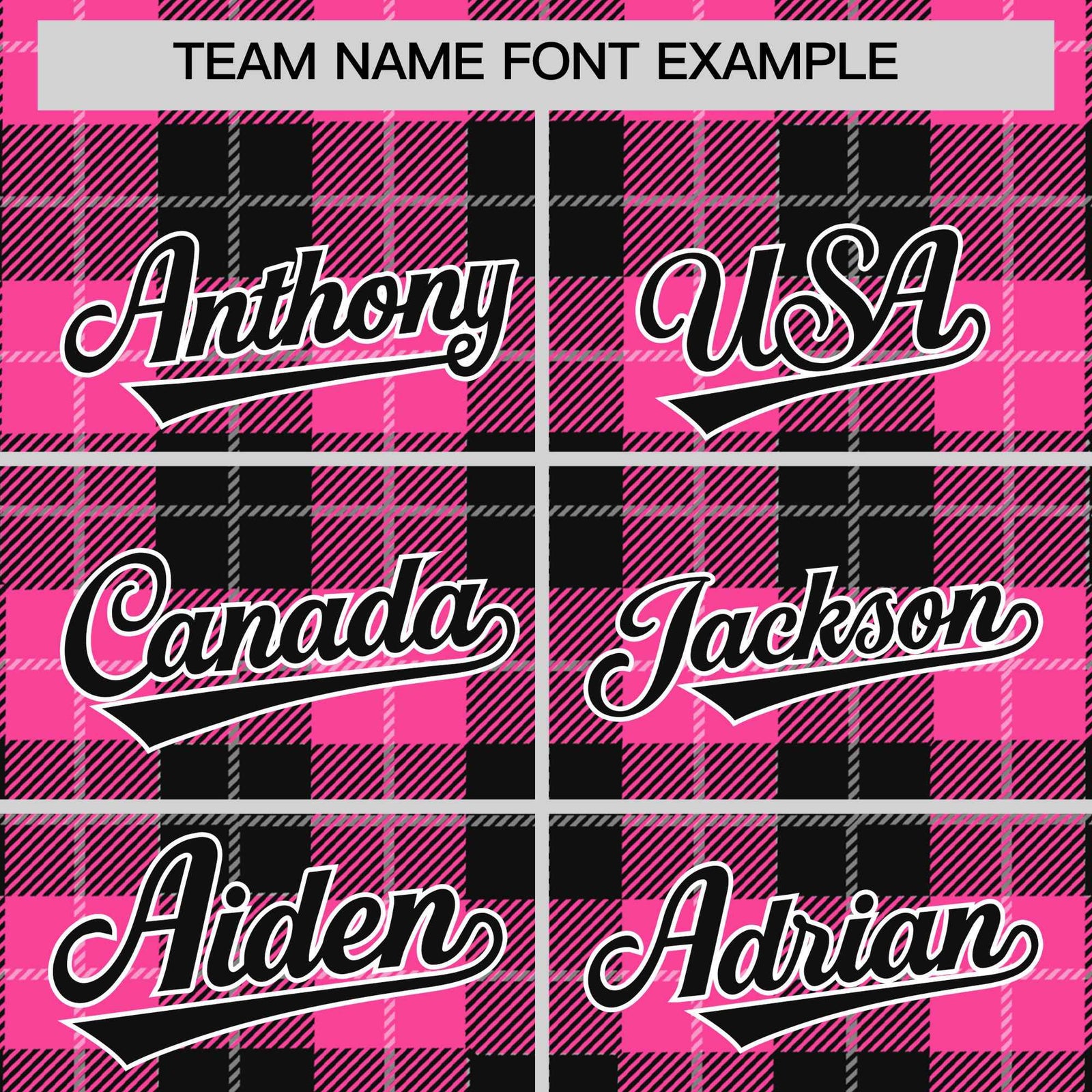 Custom Pink Black-White Varsity Full-Snap Plaid Pattern Letterman Baseball Jacket