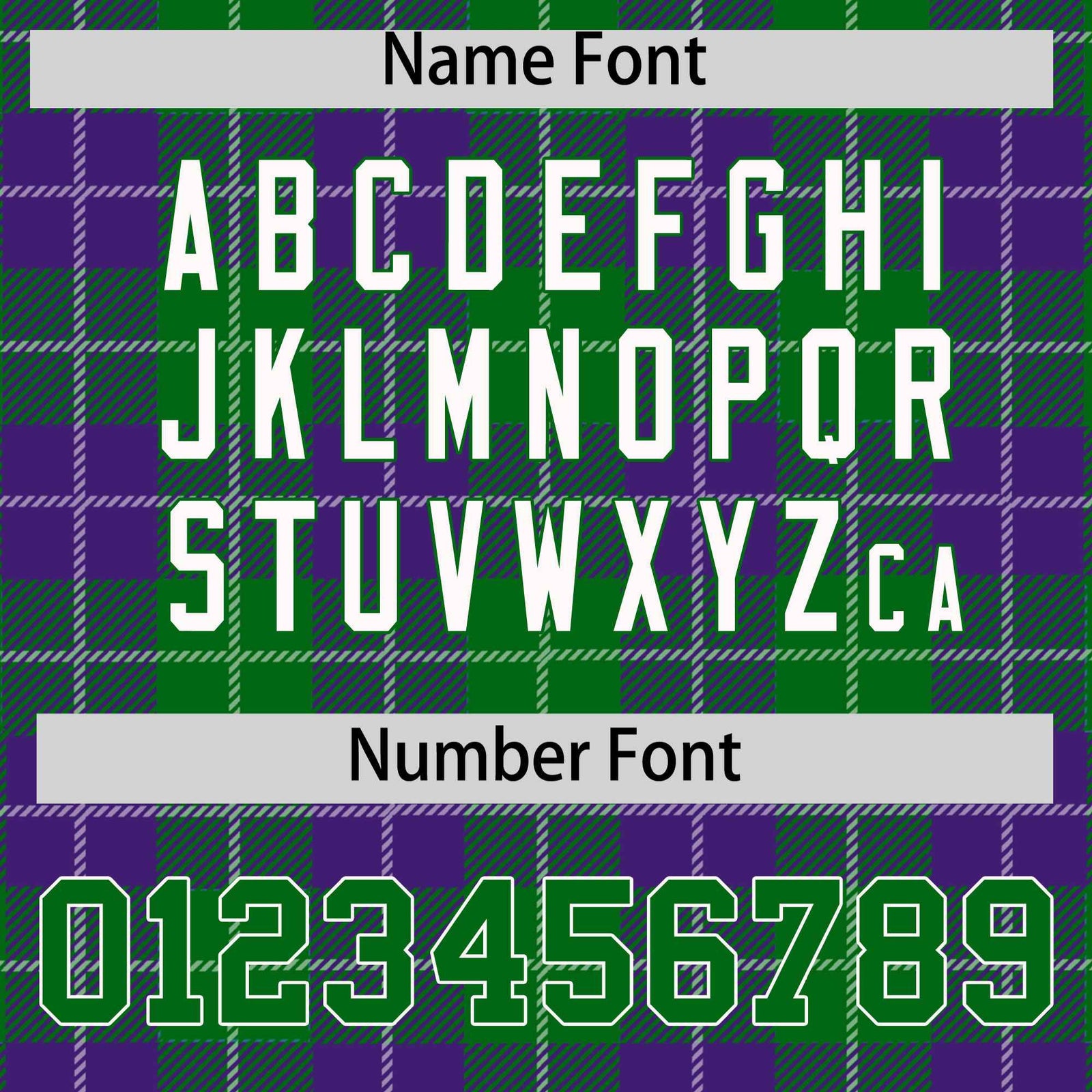 Custom Purple Green-White Varsity Full-Snap Plaid Pattern Letterman Baseball Jacket