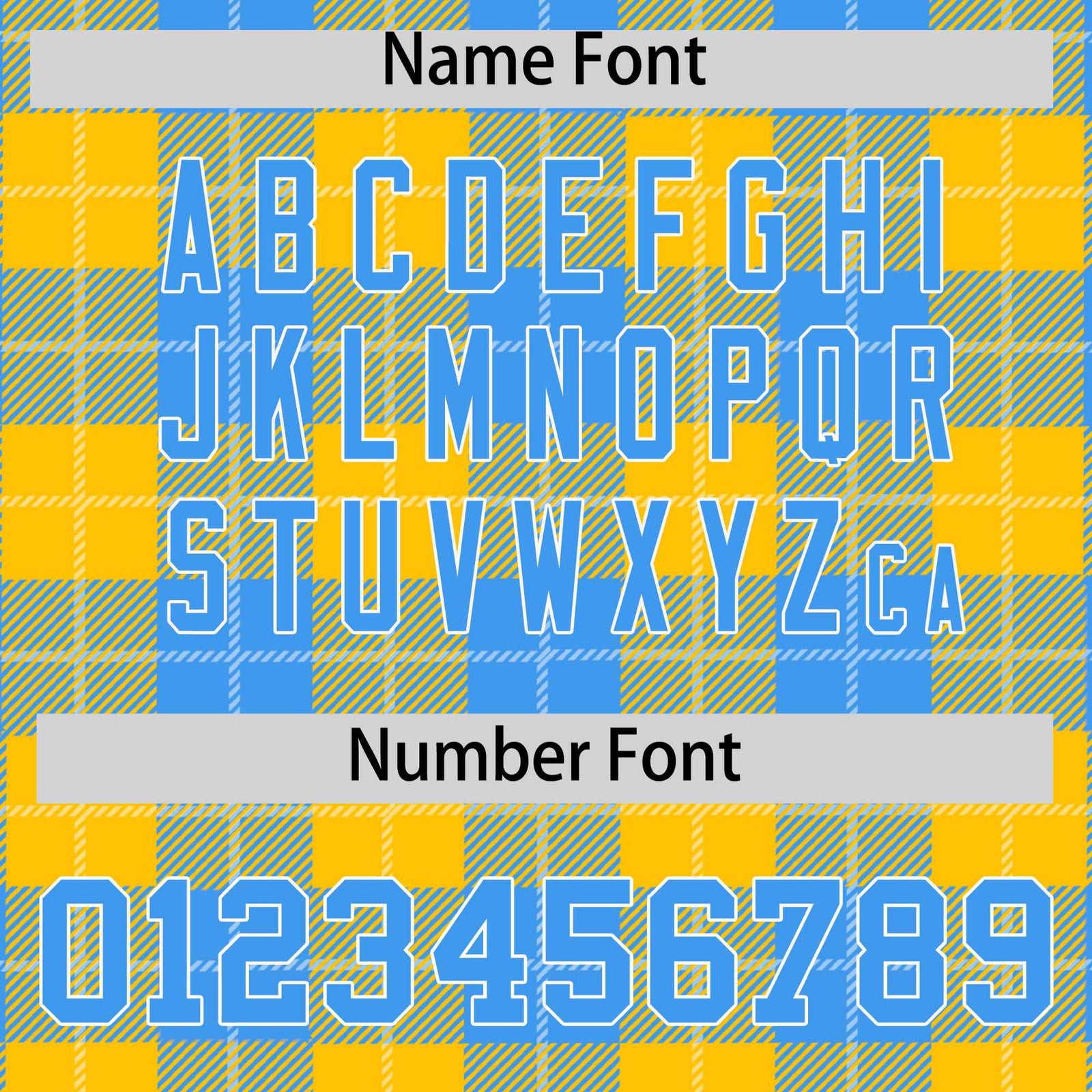 Custom Powder Blue Gold-White Varsity Full-Snap Plaid Pattern Letterman Baseball Jacket