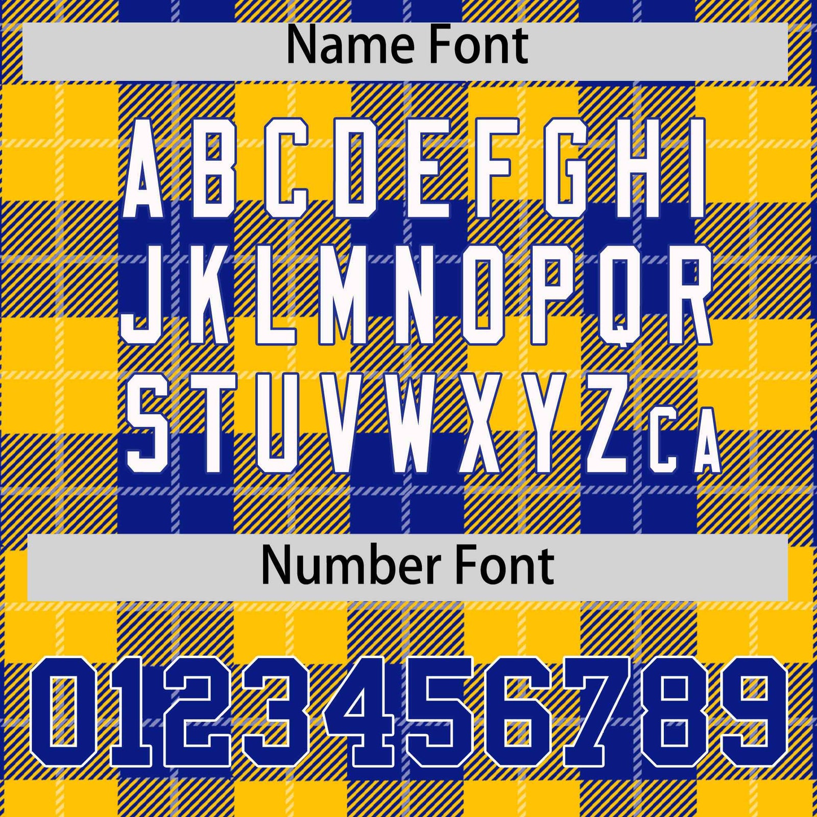 Custom Royal Gold-White Varsity Full-Snap Plaid Pattern Letterman Baseball Jacket