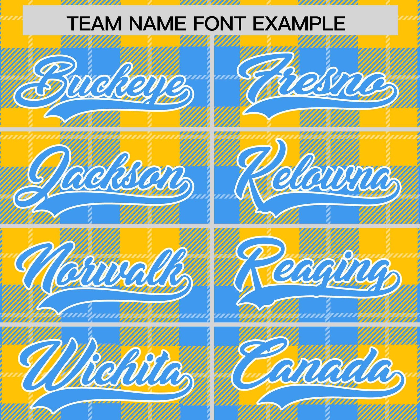 Custom Powder Blue Gold-White Varsity Full-Snap Plaid Pattern Letterman Baseball Jacket