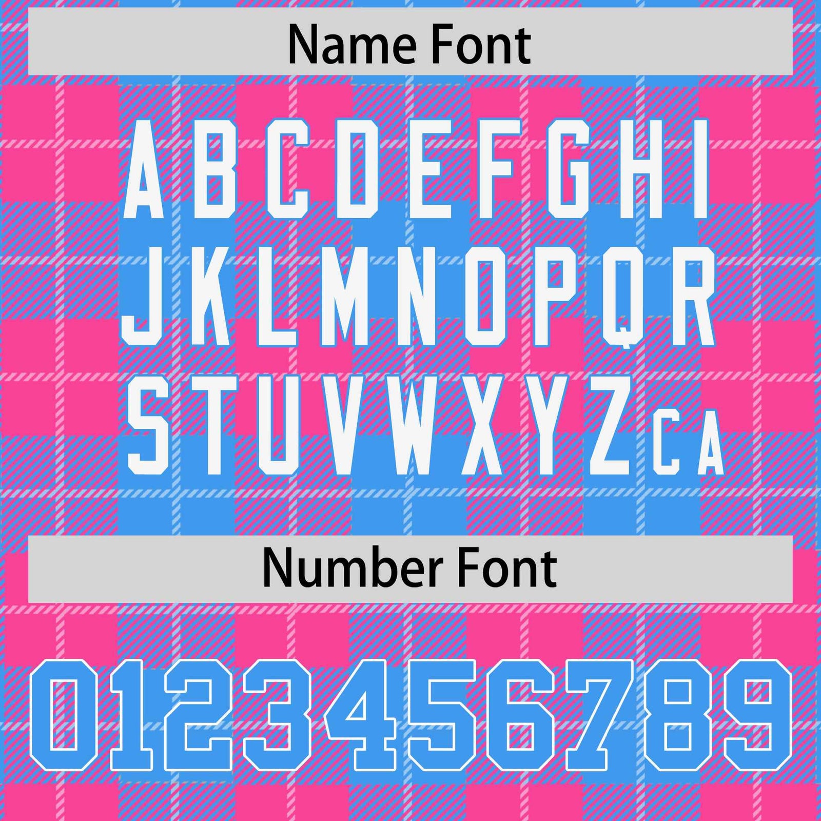 Custom Pink Powder Blue-White Varsity Full-Snap Plaid Pattern Letterman Baseball Jacket