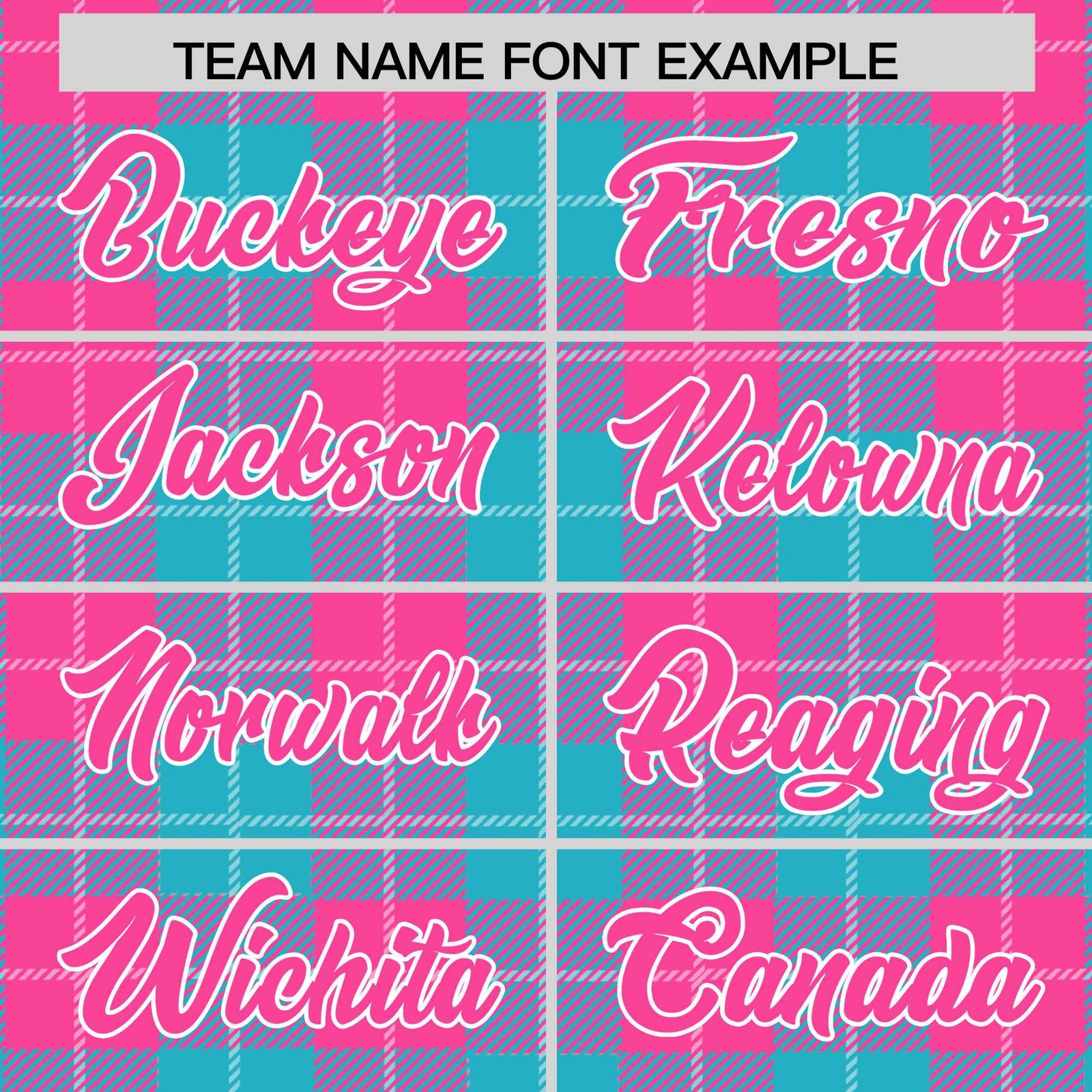 Custom Sky Blue Pink-White Varsity Full-Snap Plaid Pattern Letterman Baseball Jacket