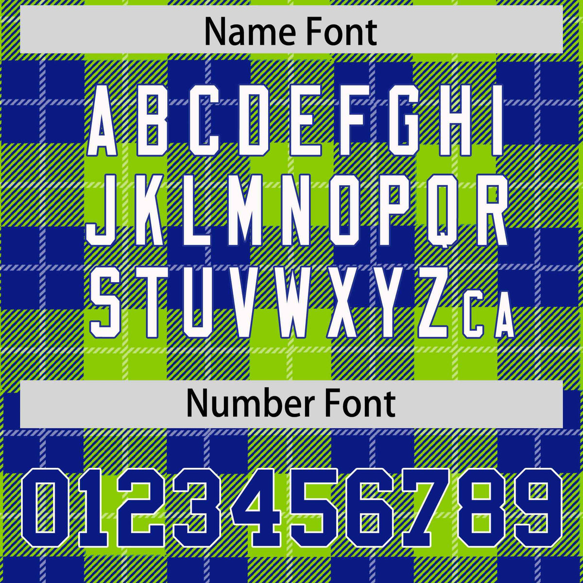 Custom Royal Neon Green-White Varsity Full-Snap Plaid Pattern Letterman Baseball Jacket