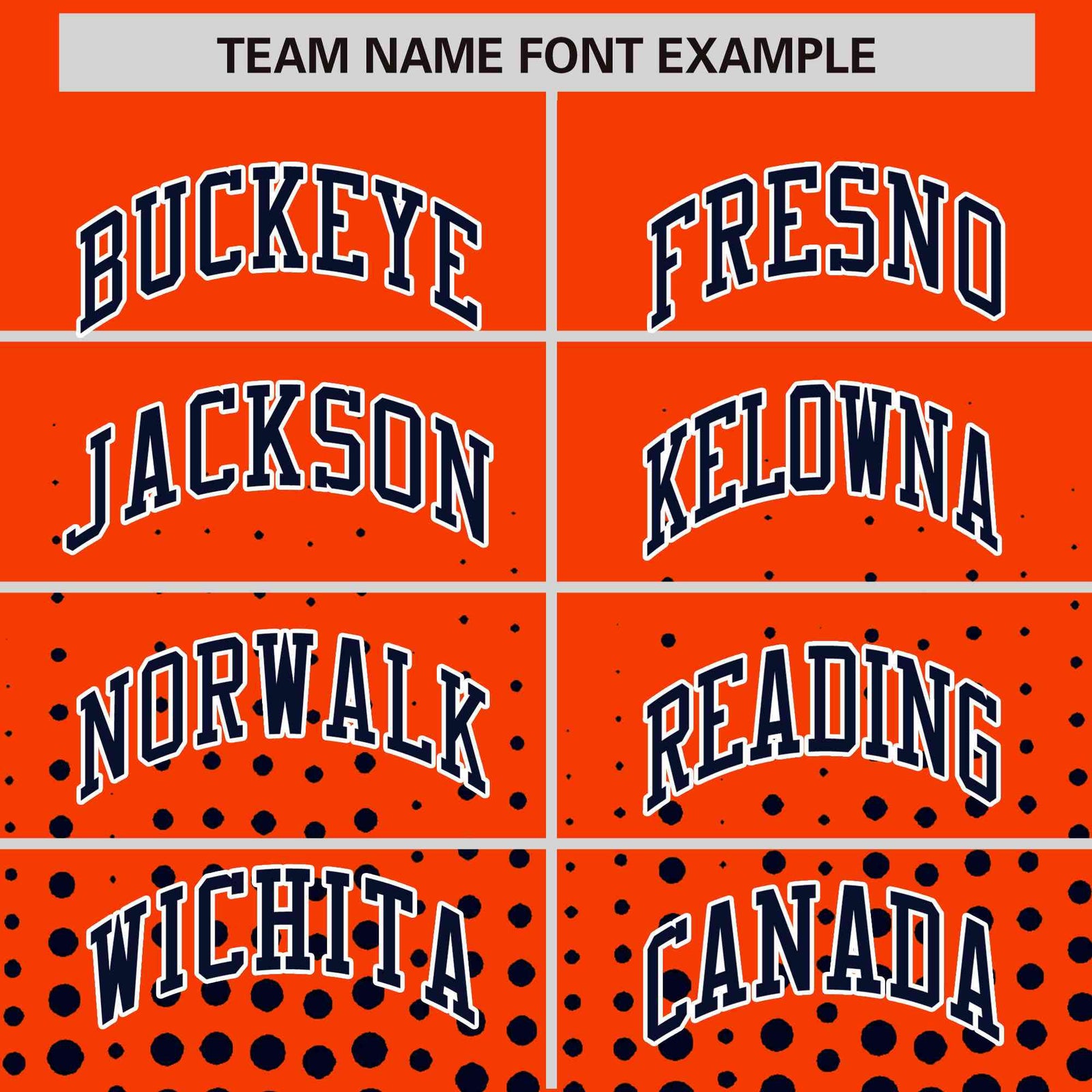 Custom Orange Navy Gradient Varsity Full-Snap Polka Dot Pattern Letterman Baseball Jacket