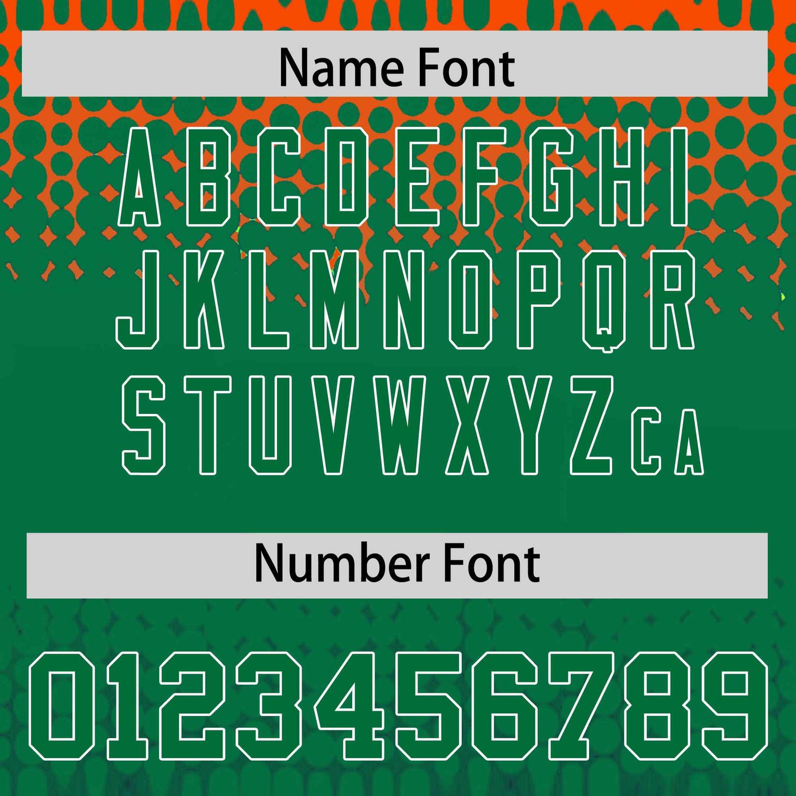 Custom Orange Kelly Green Gradient Varsity Full-Snap Polka Dot Pattern Letterman Baseball Jacket