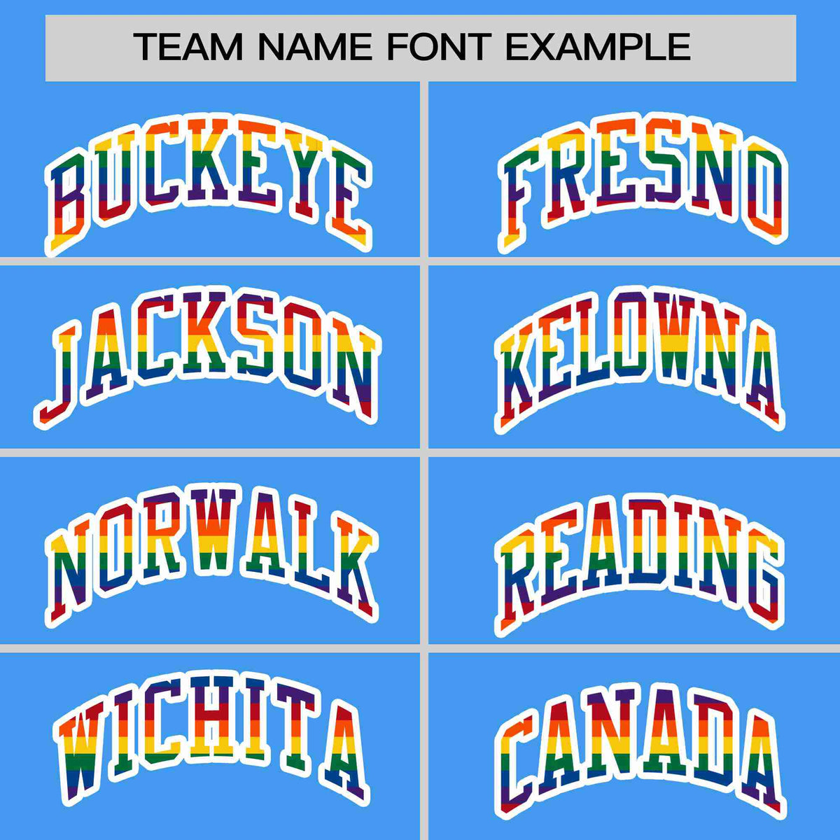 Custom Powder Blue LGBT Rainbow For Pride Month Classic Style Letterman Bomber Jacket