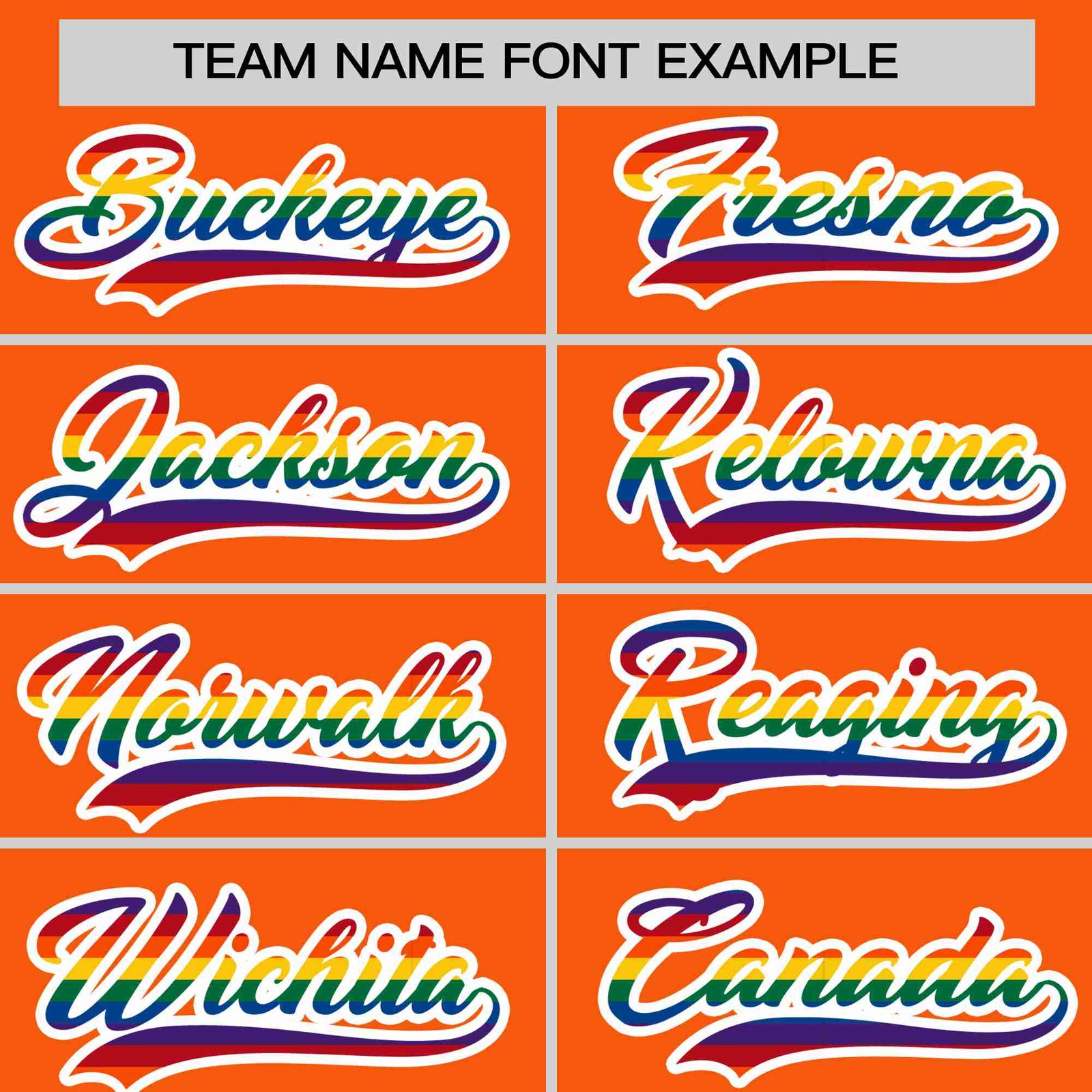 Custom Orange LGBT Rainbow For Pride Month Classic Style Letterman Bomber Jacket