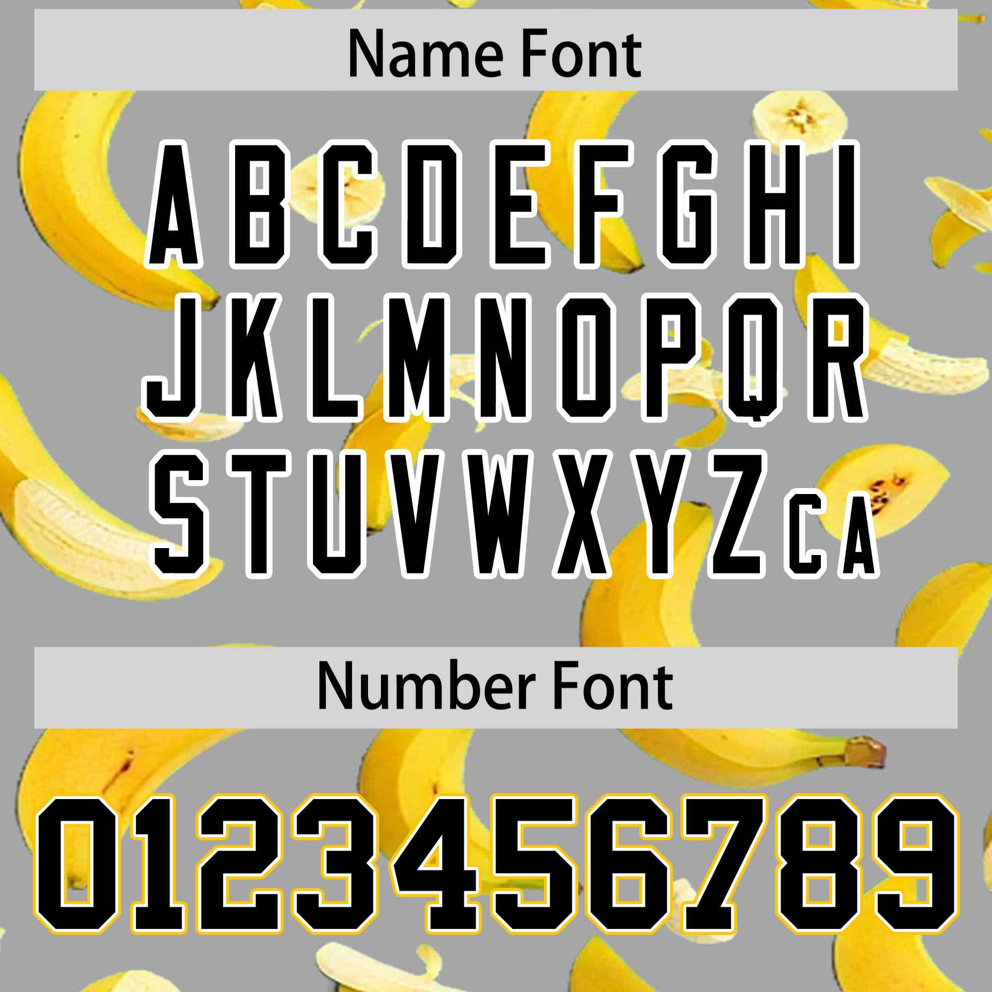 Custom Gray Varsity Full-Zip Banana Pattern Letterman Bomber Jacket | Graffiti Pattern | Embroidery&Dye-sublimation printing | KXKSHOP