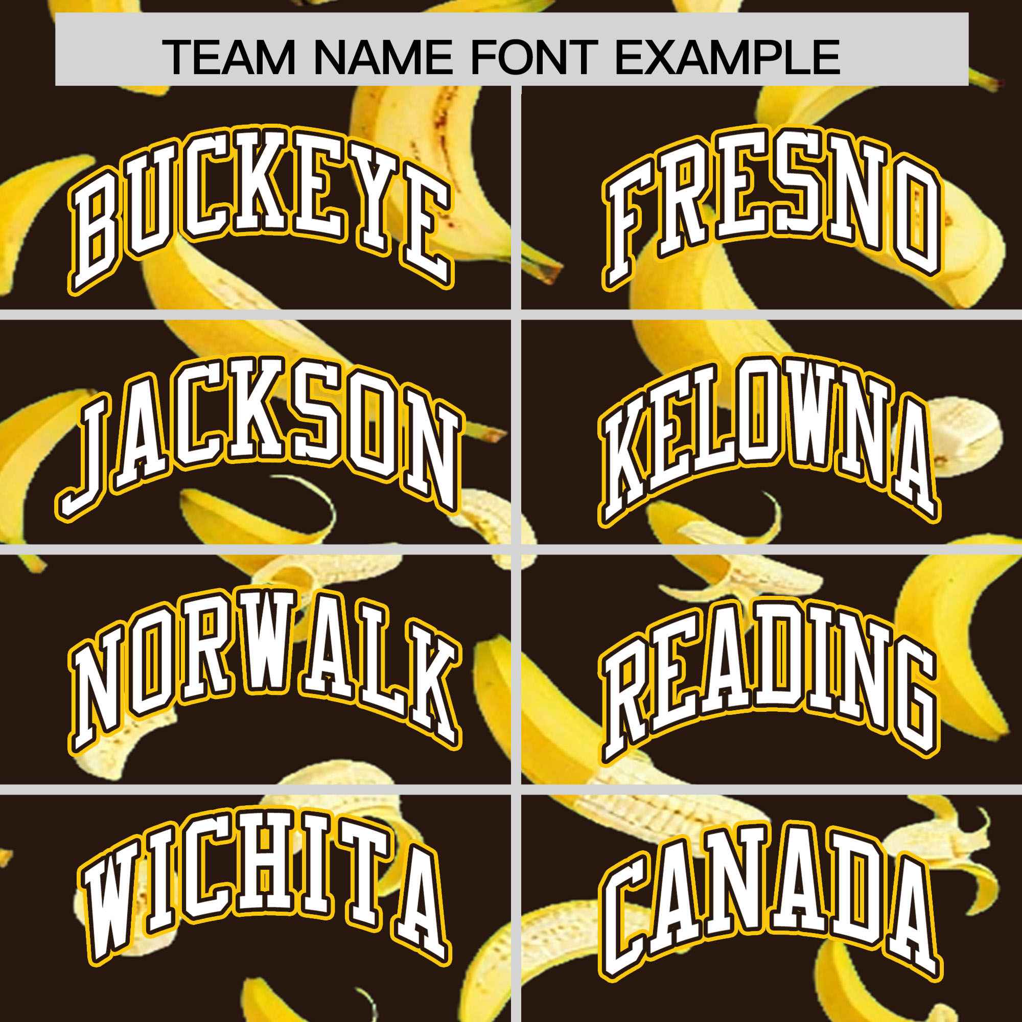 Custom Brown Varsity Full-Zip Banana Pattern Letterman Bomber Jacket | Graffiti Pattern | Embroidery&Dye-sublimation printing | KXKSHOP