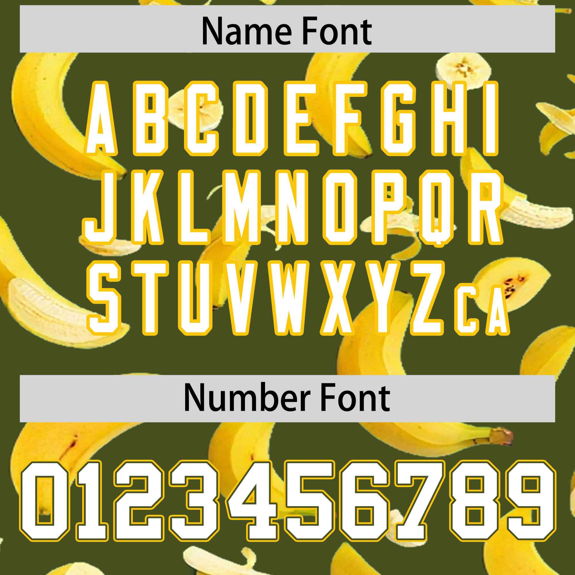 Custom Olive Varsity Full-Zip Banana Pattern Letterman Bomber Jacket | Graffiti Pattern | Embroidery&Dye-sublimation printing | KXKSHOP