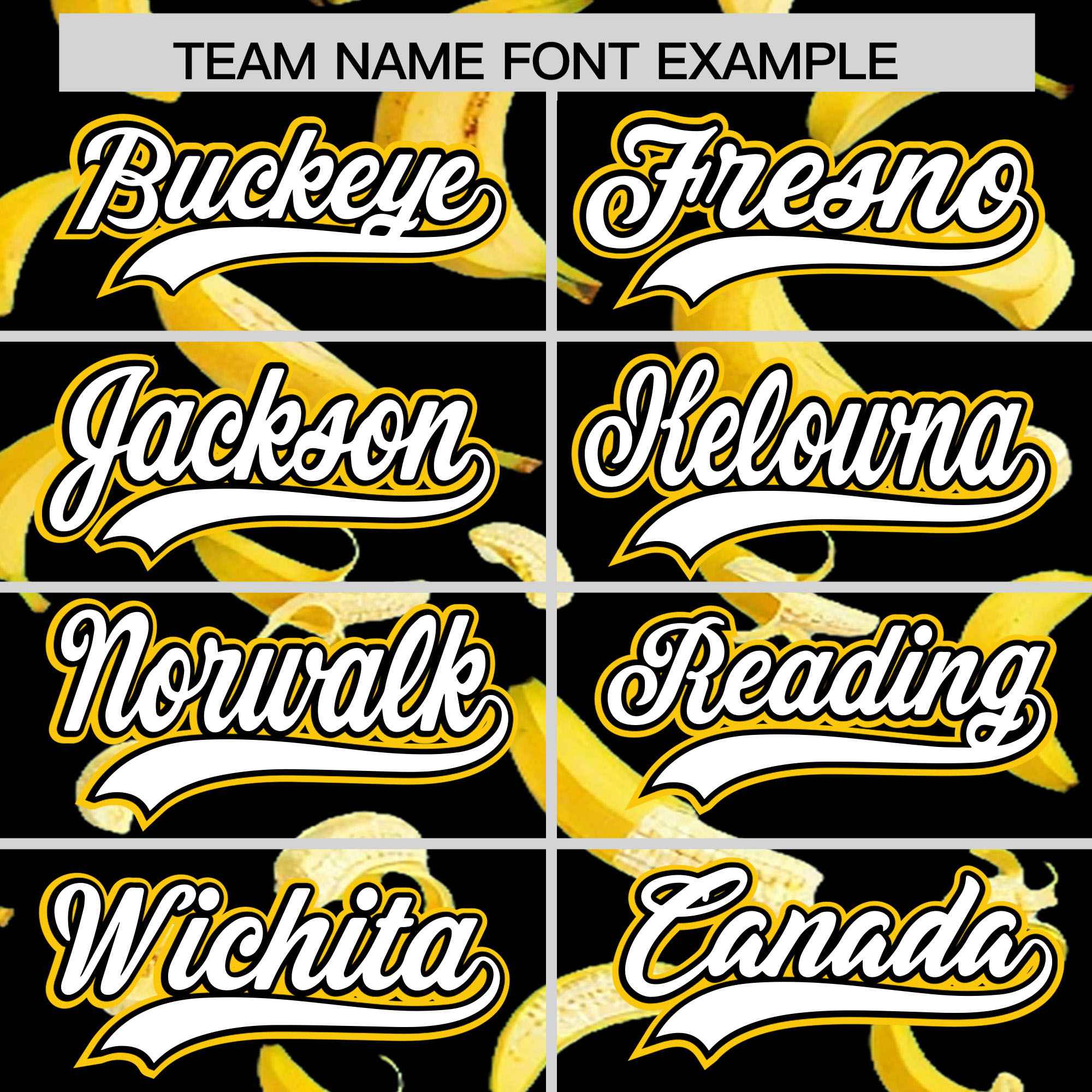 Custom Black Varsity Full-Zip Banana Pattern Letterman Bomber Jacket | Graffiti Pattern | Embroidery&Dye-sublimation printing | KXKSHOP