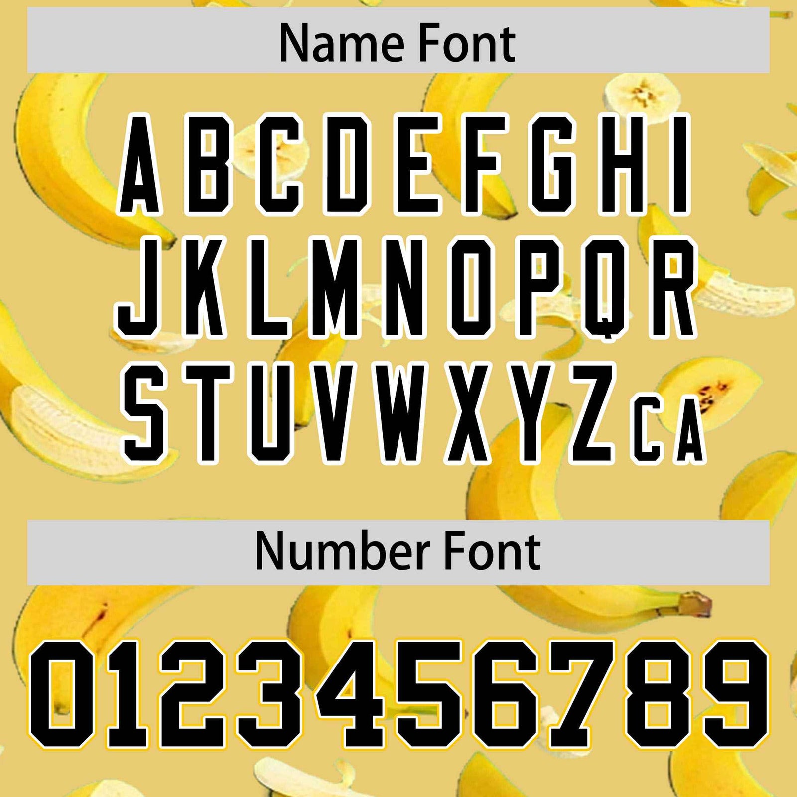 Custom Old Gold Varsity Full-Zip Banana Pattern Letterman Bomber Jacket | Graffiti Pattern | Embroidery&Dye-sublimation printing | KXKSHOP