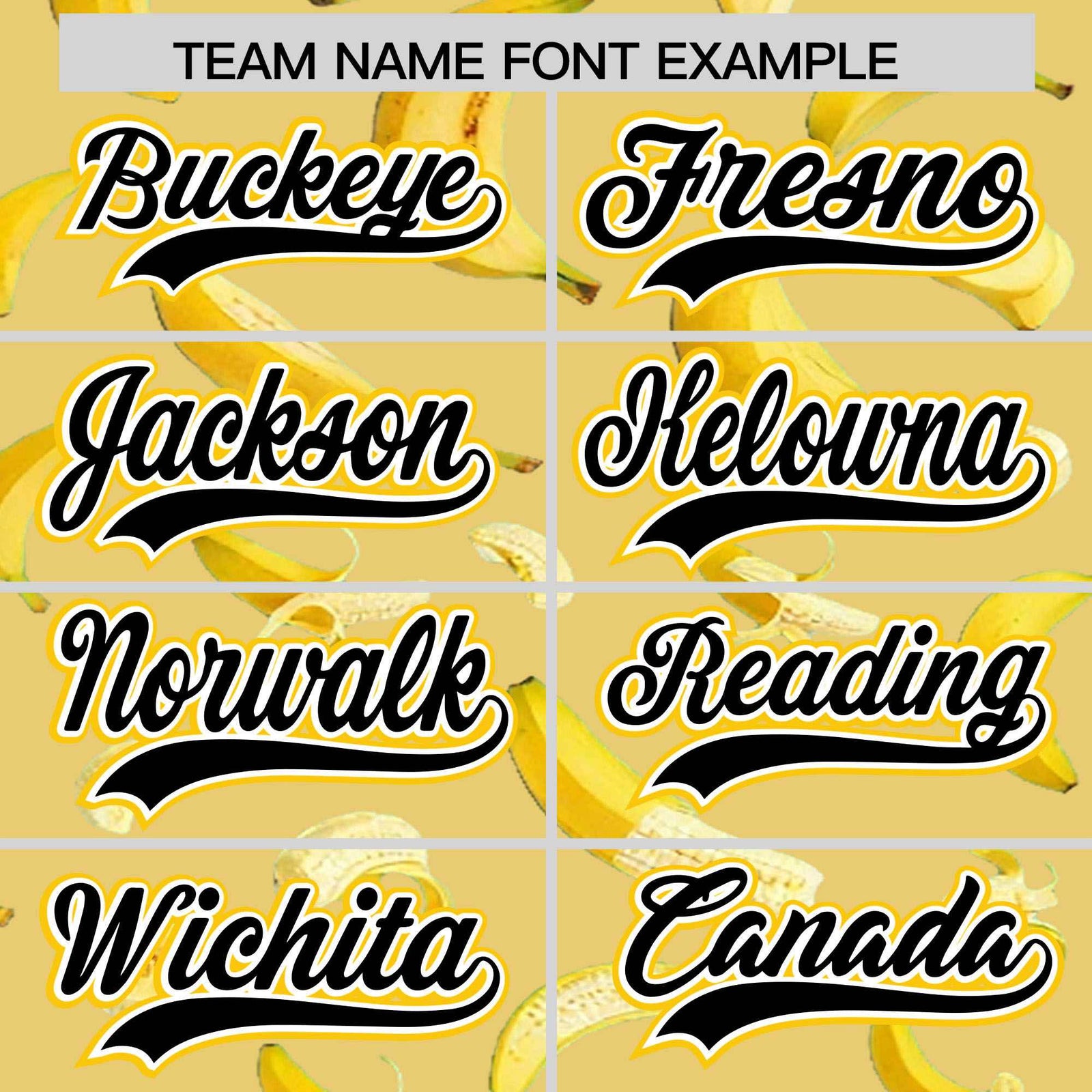 Custom Old Gold Varsity Full-Zip Banana Pattern Letterman Bomber Jacket | Graffiti Pattern | Embroidery&Dye-sublimation printing | KXKSHOP