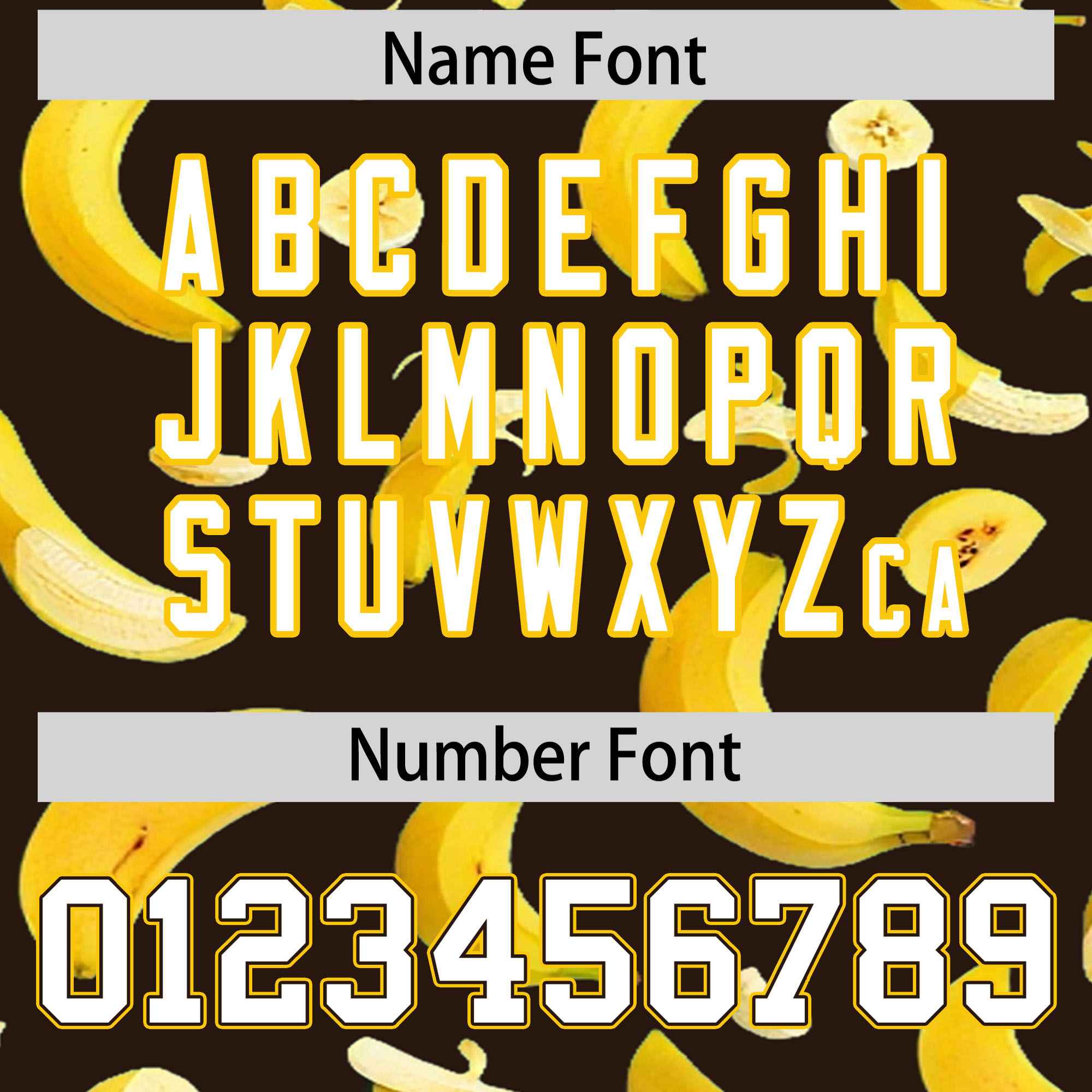 Custom Brown Varsity Full-Zip Banana Pattern Letterman Bomber Jacket | Graffiti Pattern | Embroidery&Dye-sublimation printing | KXKSHOP