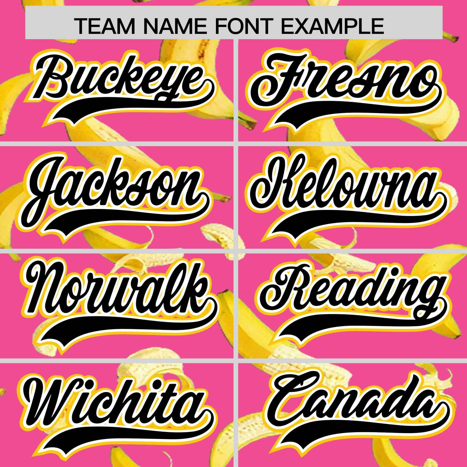 Custom Pink Varsity Full-Zip Banana Pattern Letterman Bomber Jacket | Graffiti Pattern | Embroidery&Dye-sublimation printing | KXKSHOP