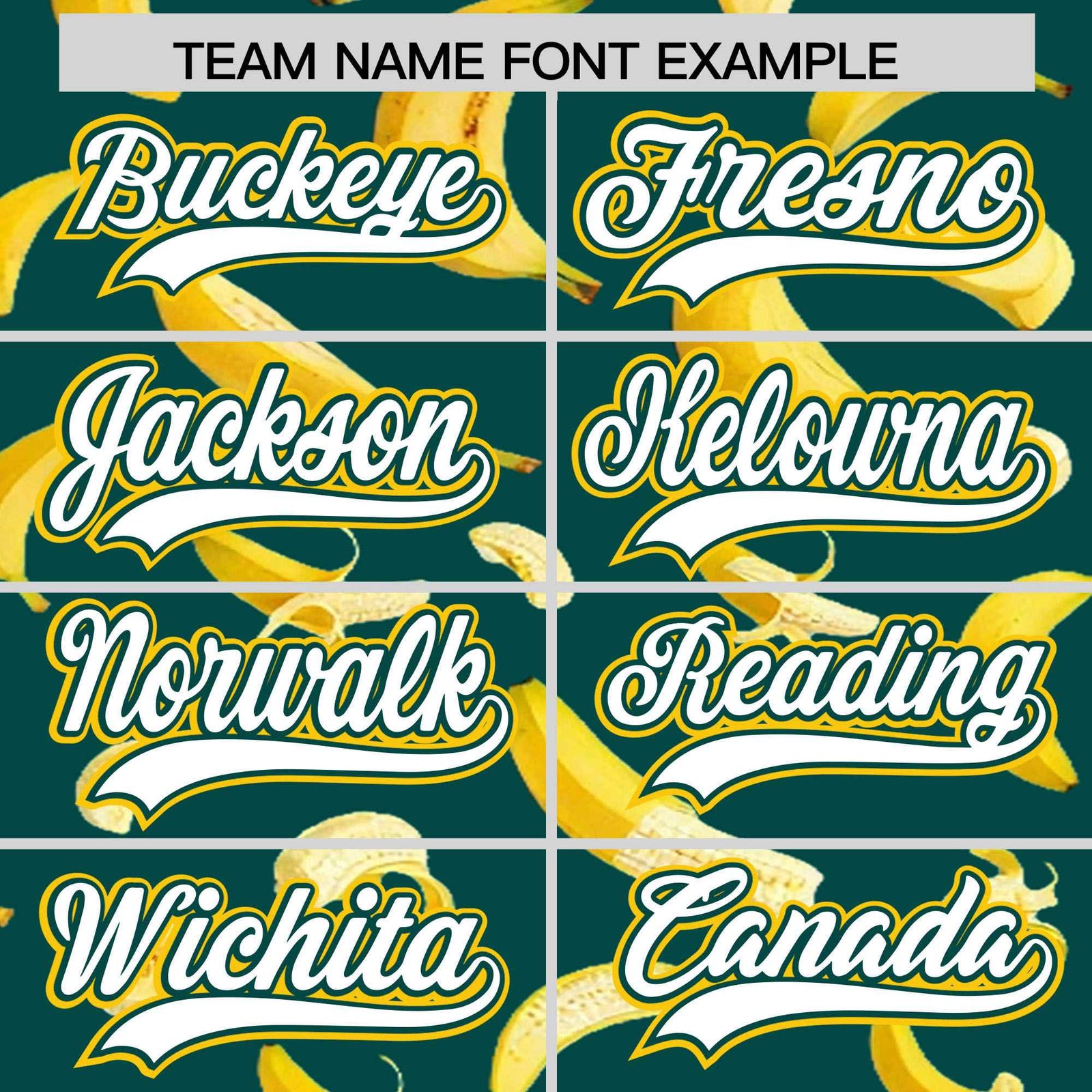 Custom Midnight Green Varsity Full-Zip Banana Pattern Letterman Bomber Jacket | Graffiti Pattern | Embroidery&Dye-sublimation printing | KXKSHOP