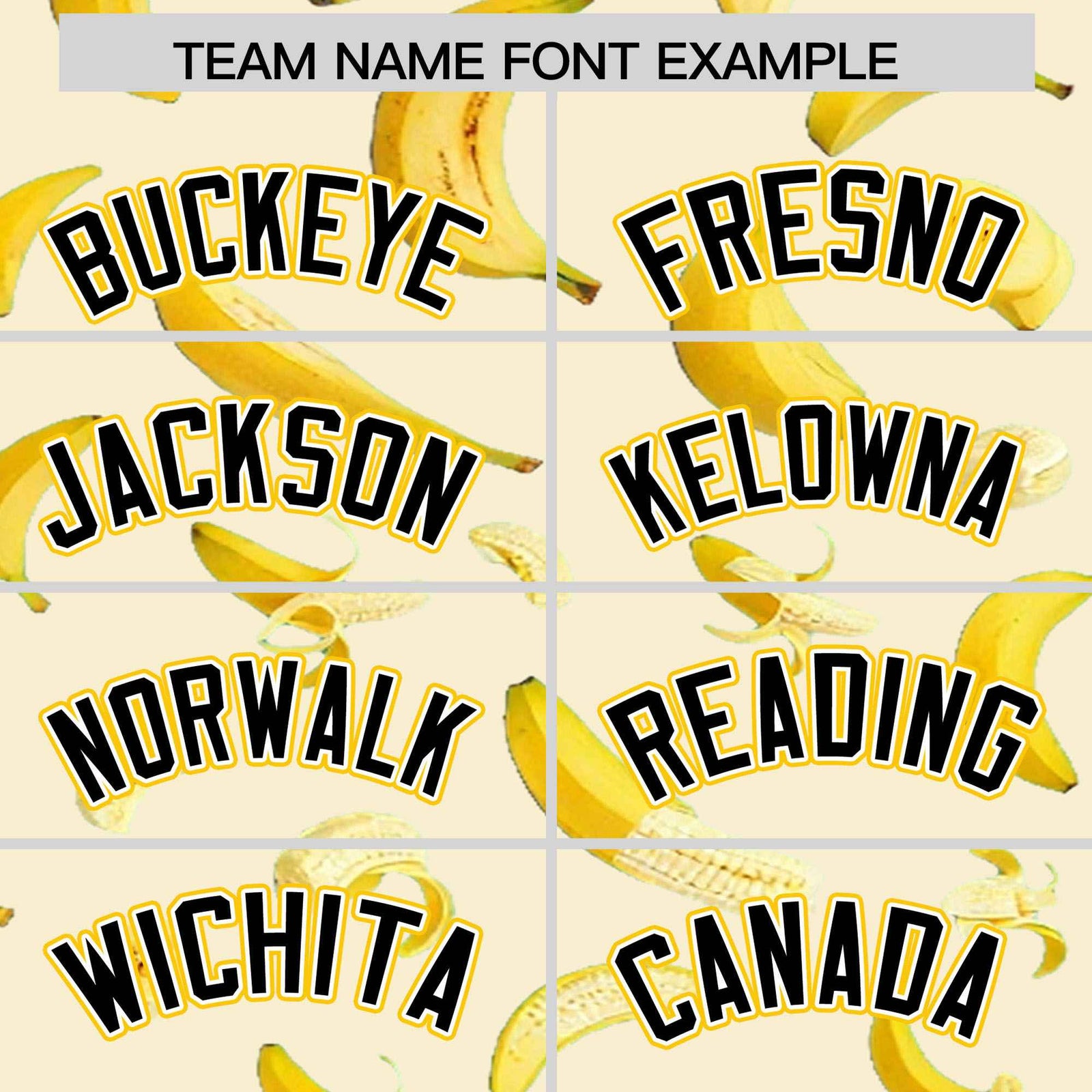 Custom Cream Varsity Full-Zip Banana Pattern Letterman Bomber Jacket | Graffiti Pattern | Embroidery&Dye-sublimation printing | KXKSHOP