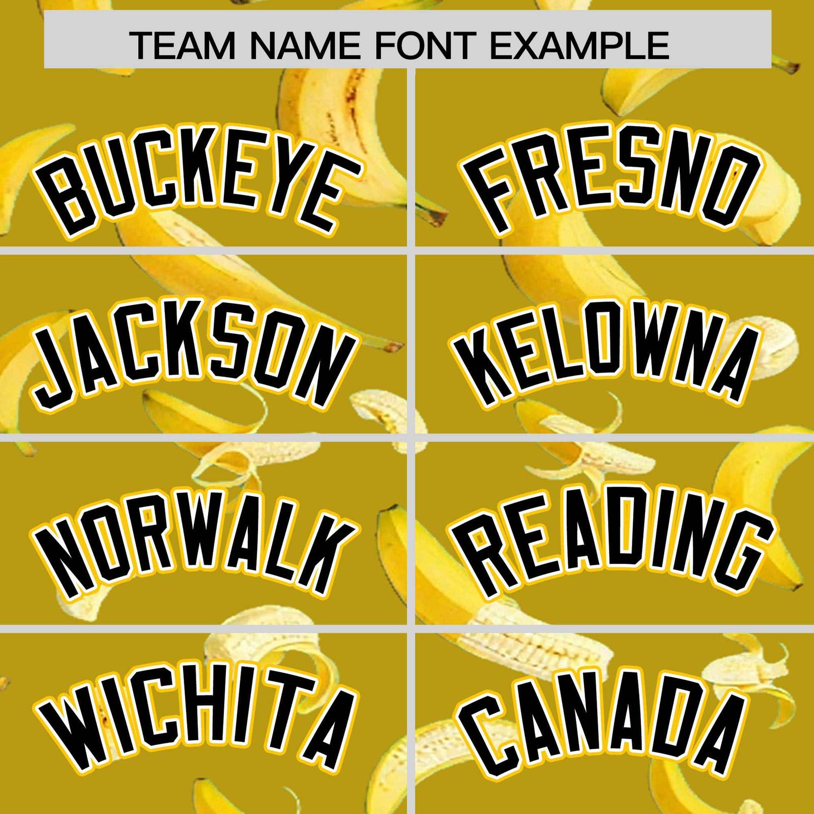 Custom Old Gold Varsity Full-Zip Banana Pattern Letterman Bomber Jacket | Graffiti Pattern | Embroidery&Dye-sublimation printing | KXKSHOP