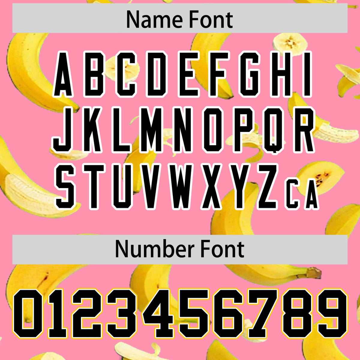 Custom Light Pink Varsity Full-Zip Banana Pattern Letterman Bomber Jacket | Graffiti Pattern | Embroidery&amp;Dye-sublimation printing | KXKSHOP