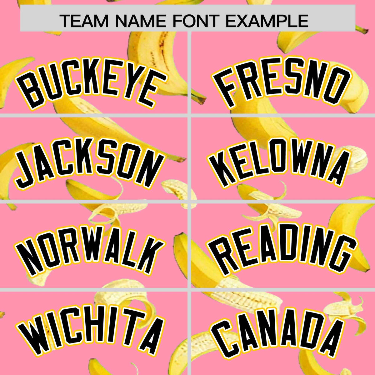 Custom Light Pink Varsity Full-Zip Banana Pattern Letterman Bomber Jacket | Graffiti Pattern | Embroidery&amp;Dye-sublimation printing | KXKSHOP